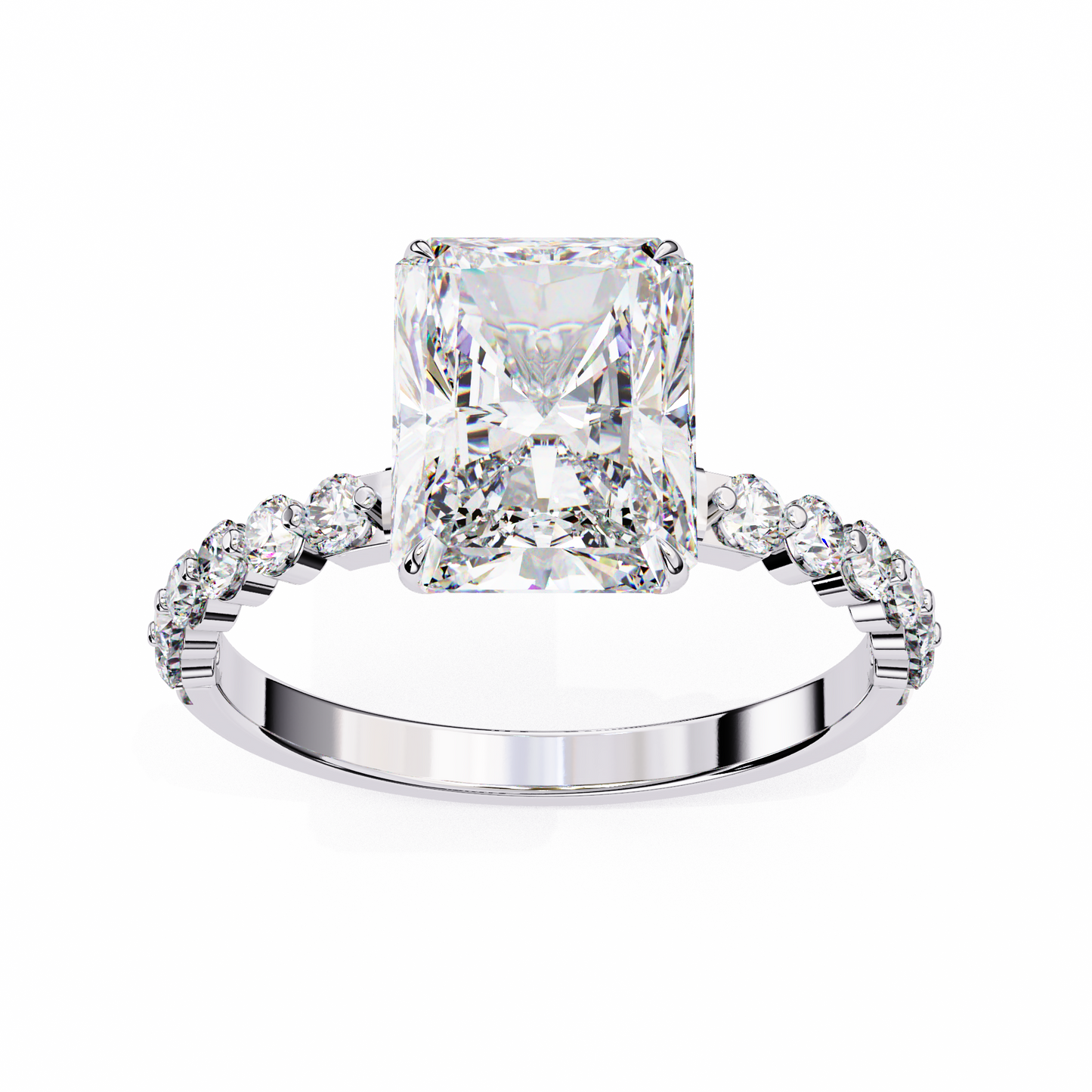 radiant grace lab grown diamond ring