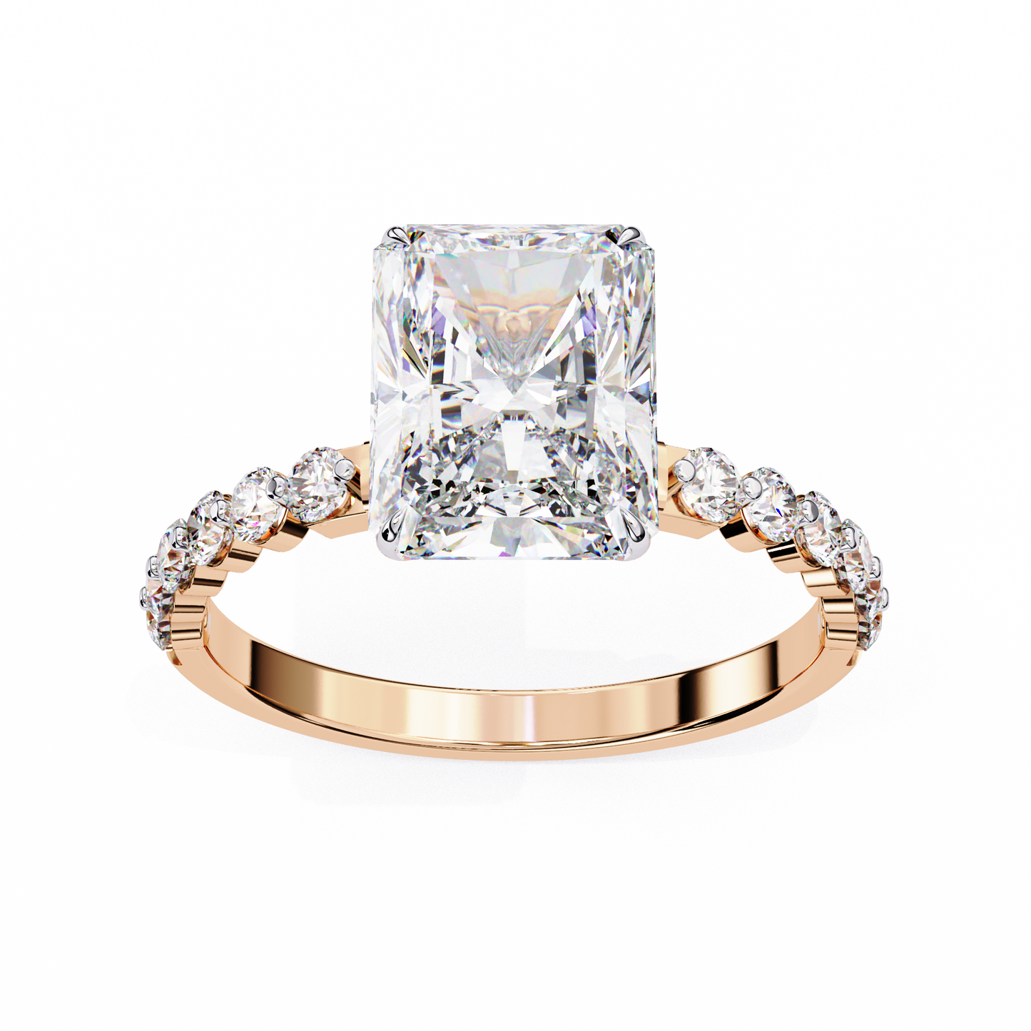 radiant grace lab grown diamond ring