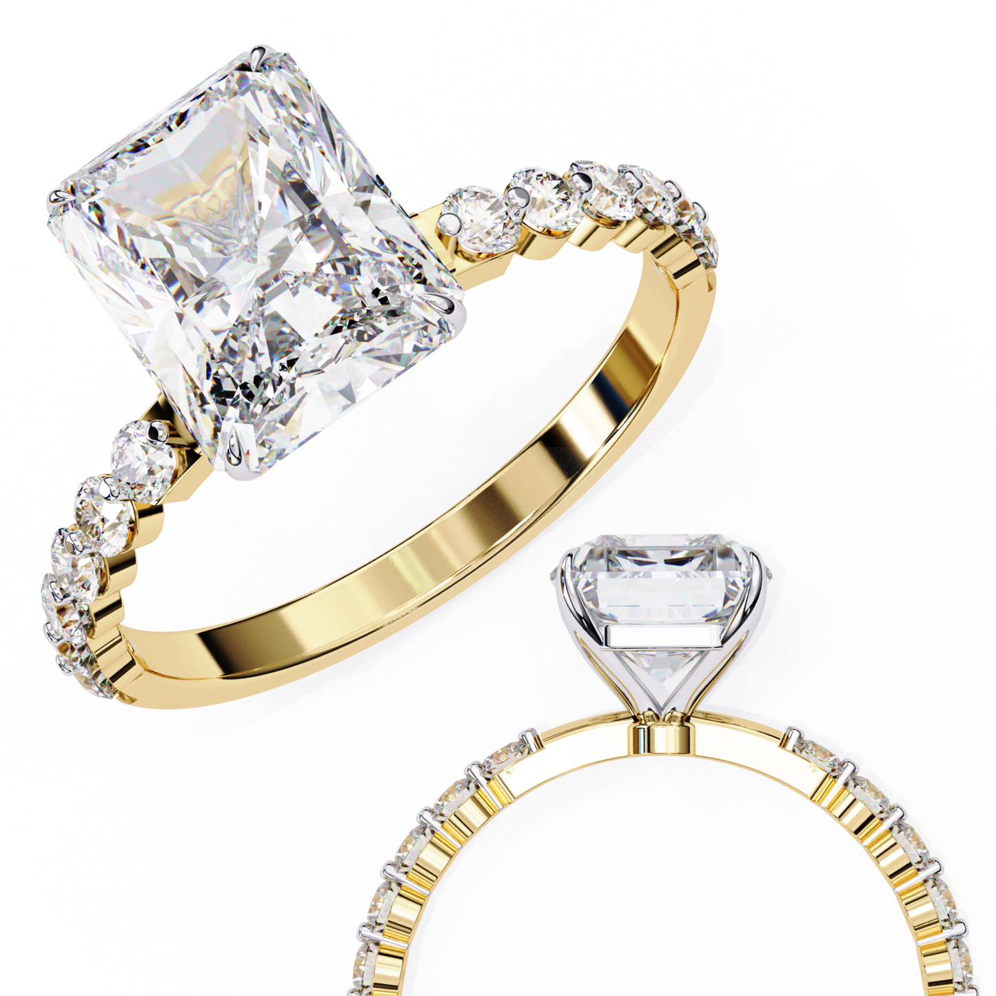 radiant grace lab grown diamond ring