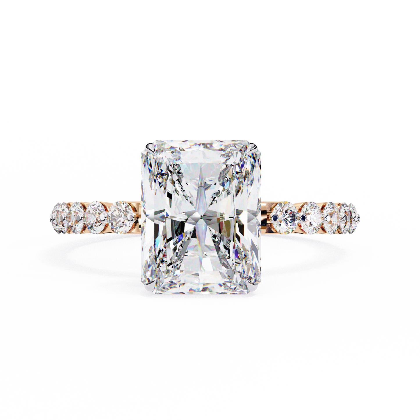 radiant grace lab grown diamond ring