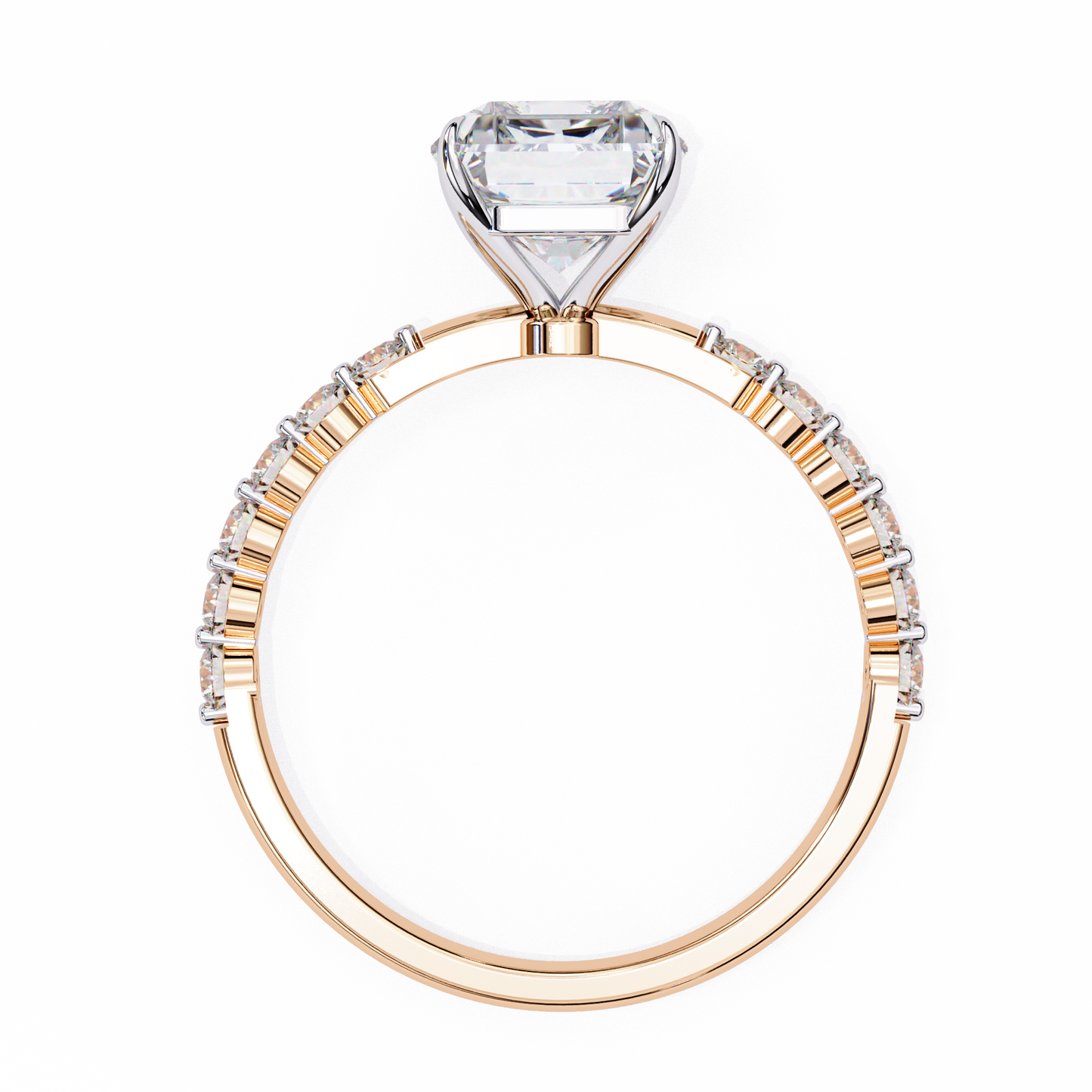 radiant grace lab grown diamond ring