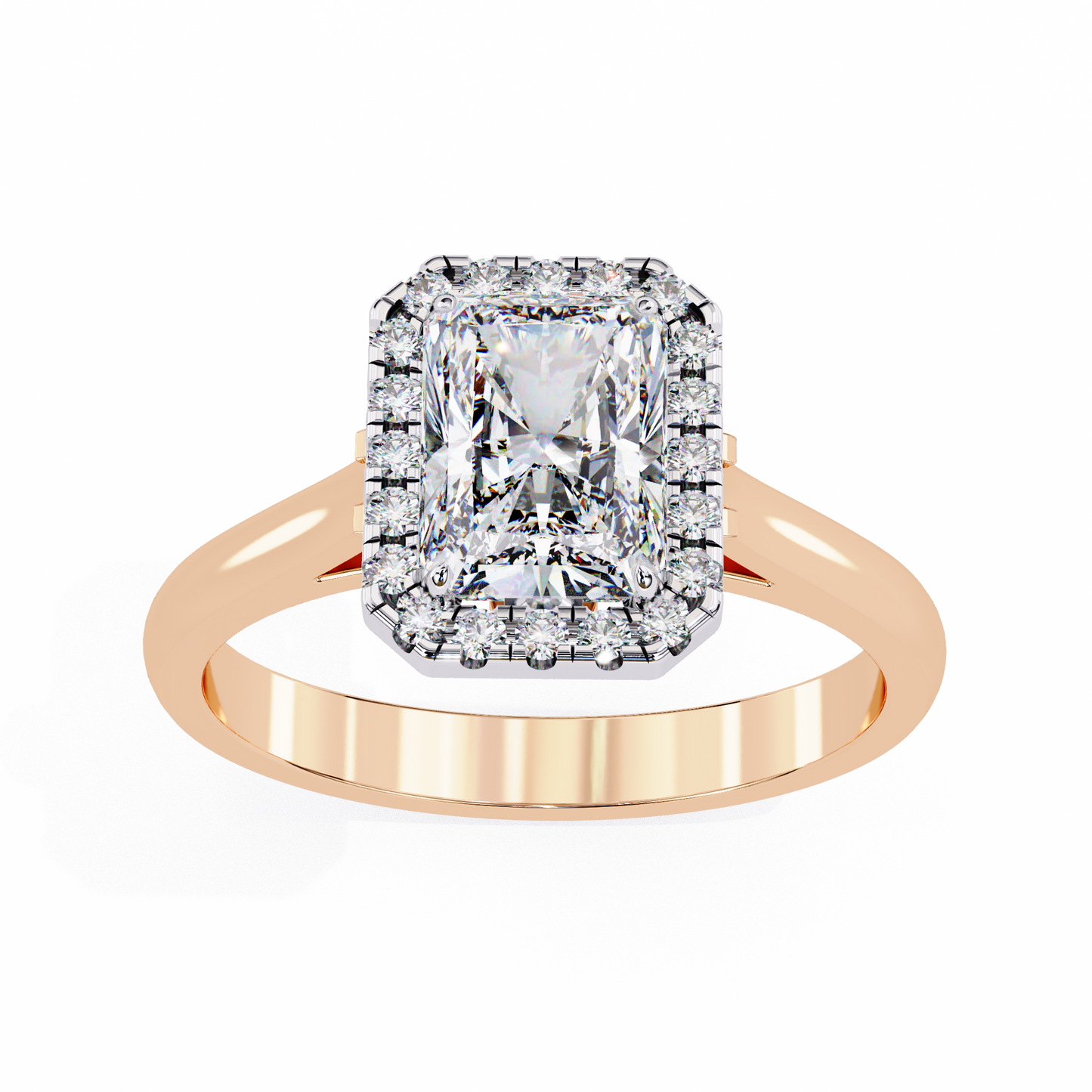 radiant grace lab grown diamond ring
