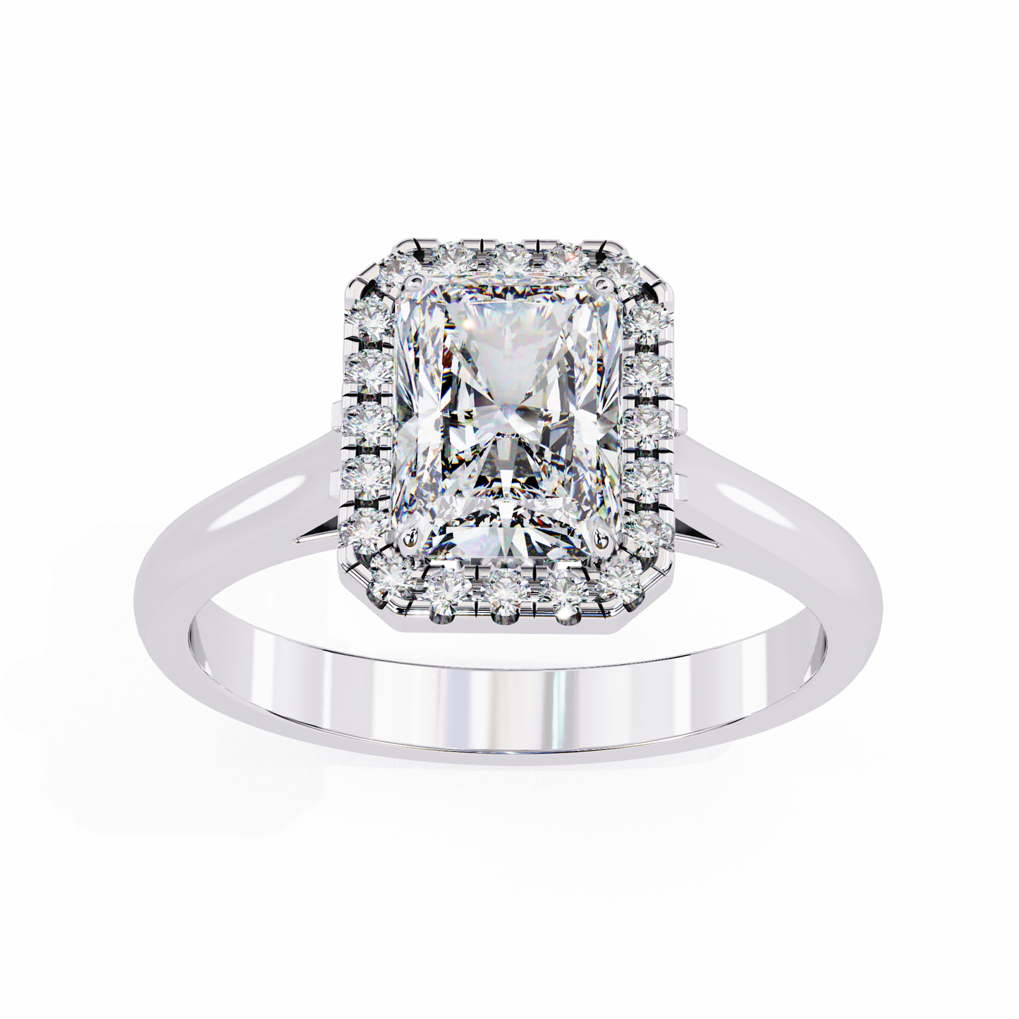 radiant grace lab grown diamond ring