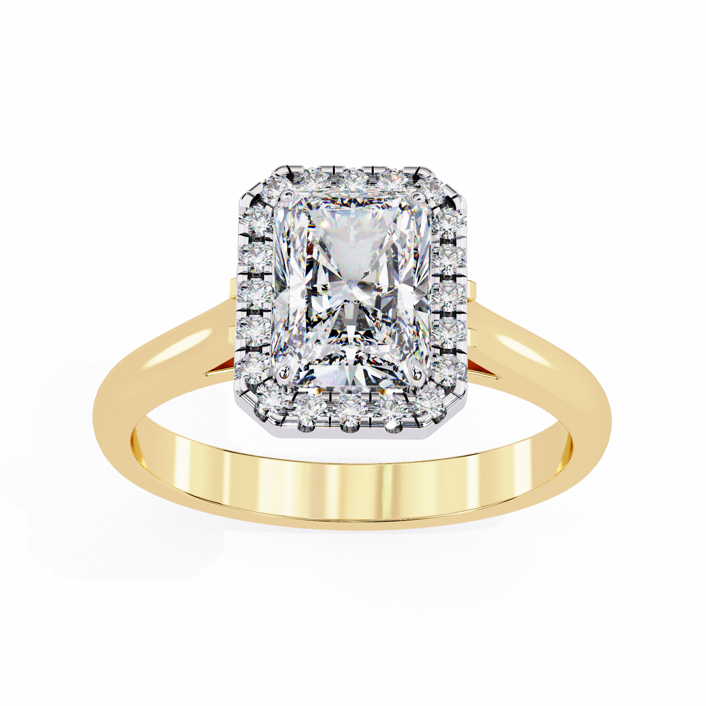 radiant grace lab grown diamond ring