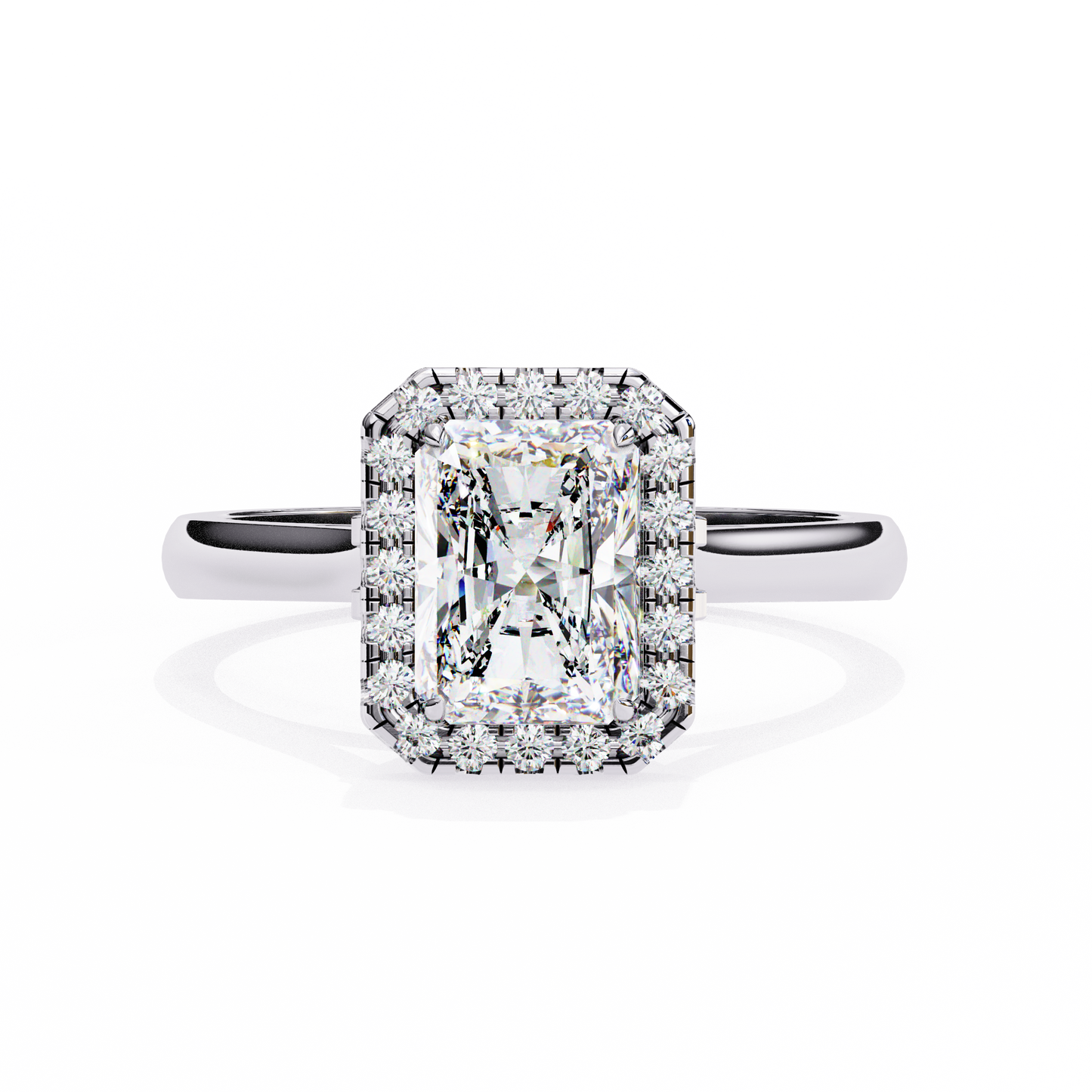 radiant grace lab grown diamond ring