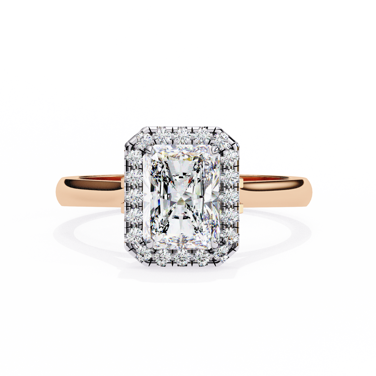 radiant grace lab grown diamond ring