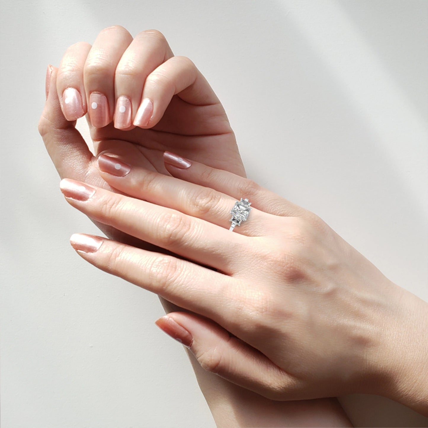 radiant harmony lab grown diamond ring