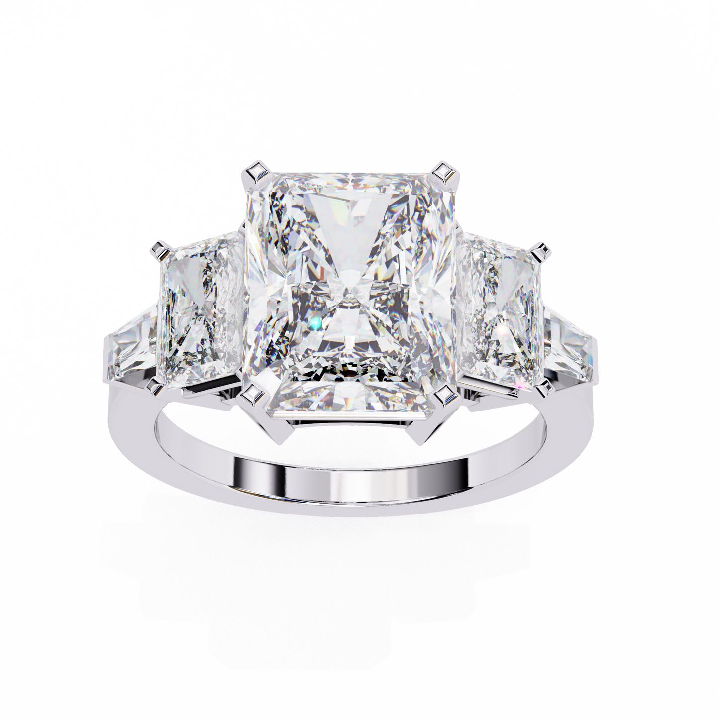 radiant harmony lab grown diamond ring