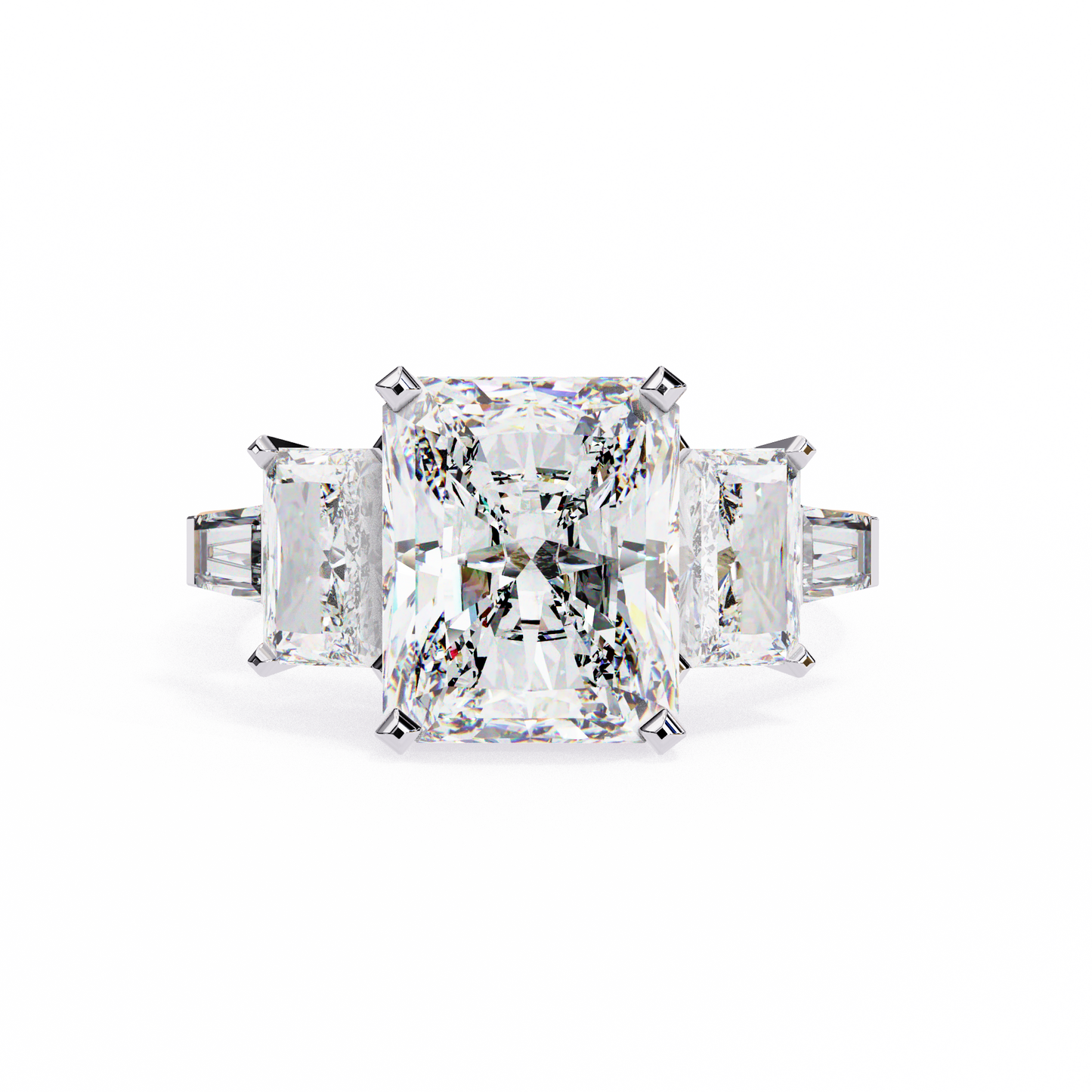 radiant harmony lab grown diamond ring