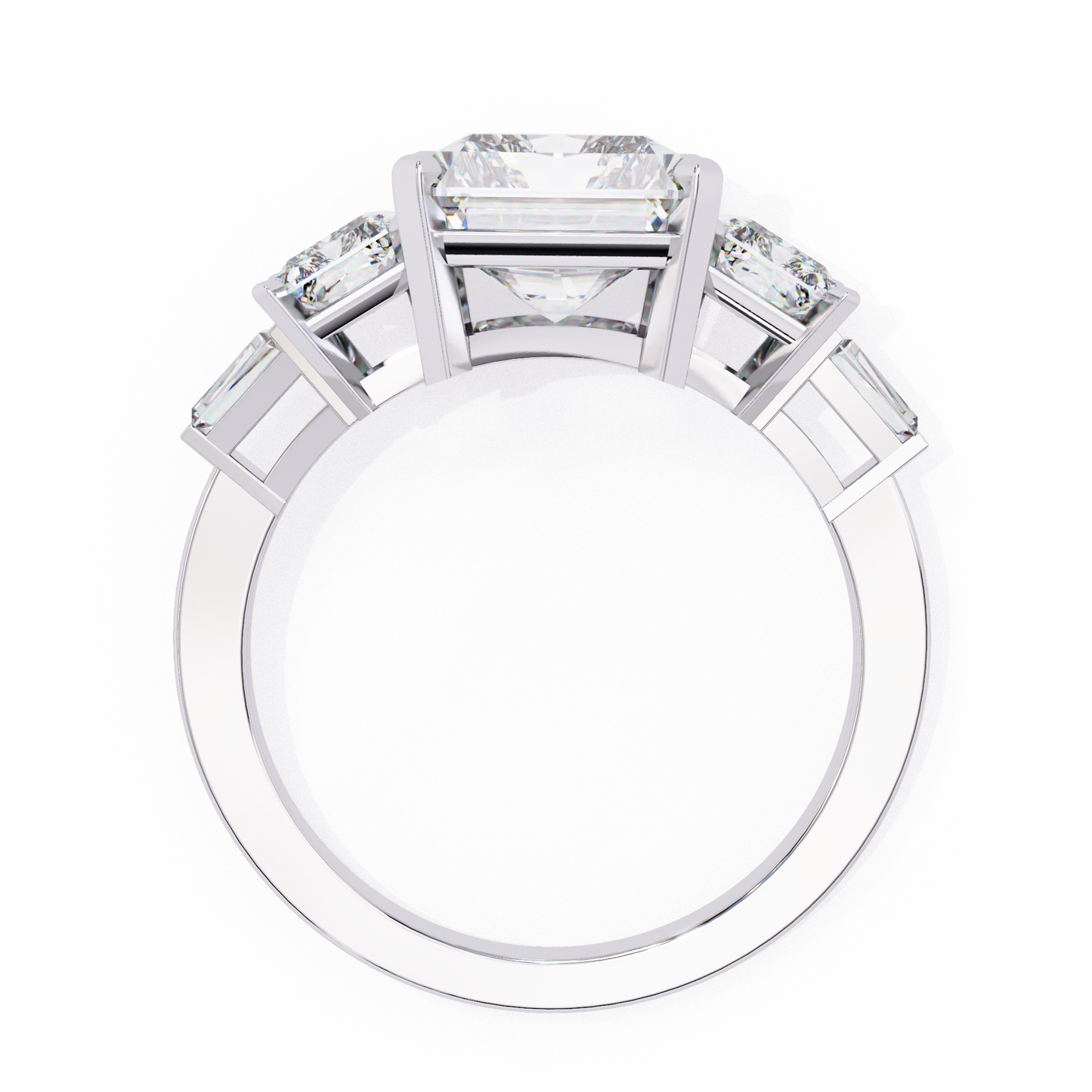radiant harmony lab grown diamond ring
