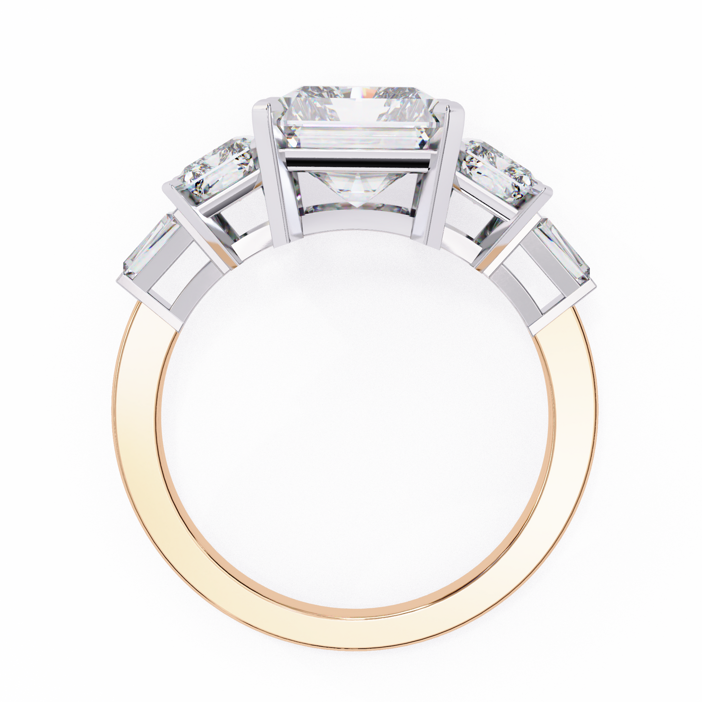 radiant harmony lab grown diamond ring