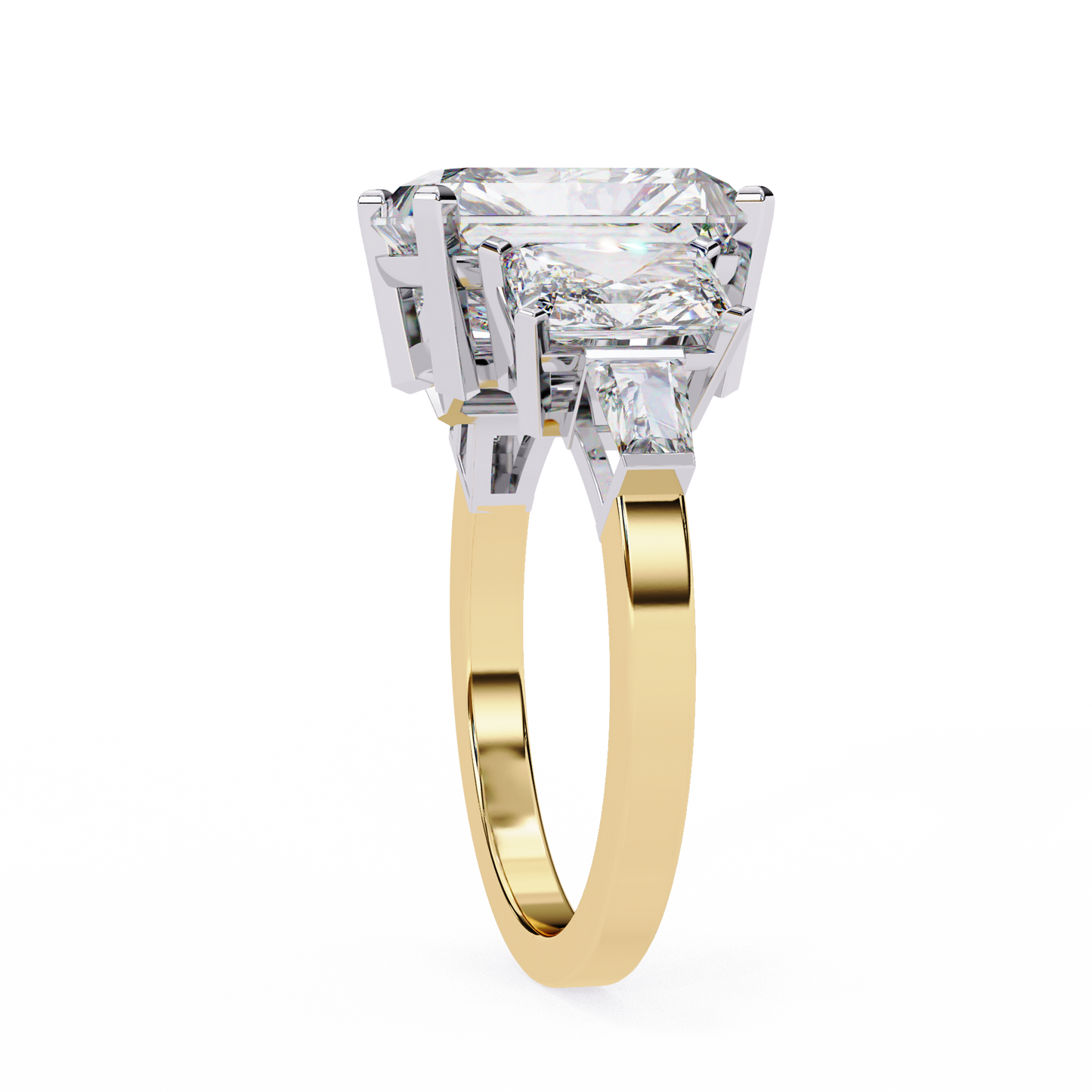 radiant harmony lab grown diamond ring