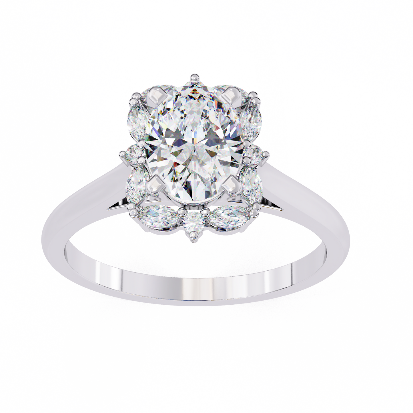 radiance cluster lab grown diamond ring