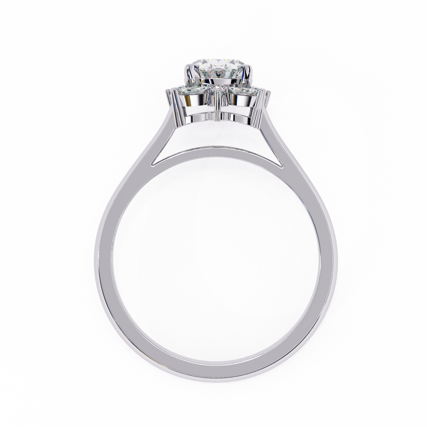 radiance cluster lab grown diamond ring