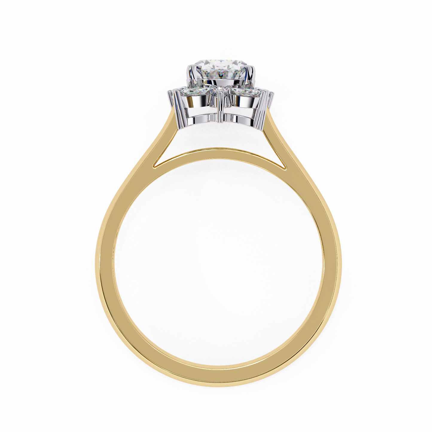 radiance cluster lab grown diamond ring