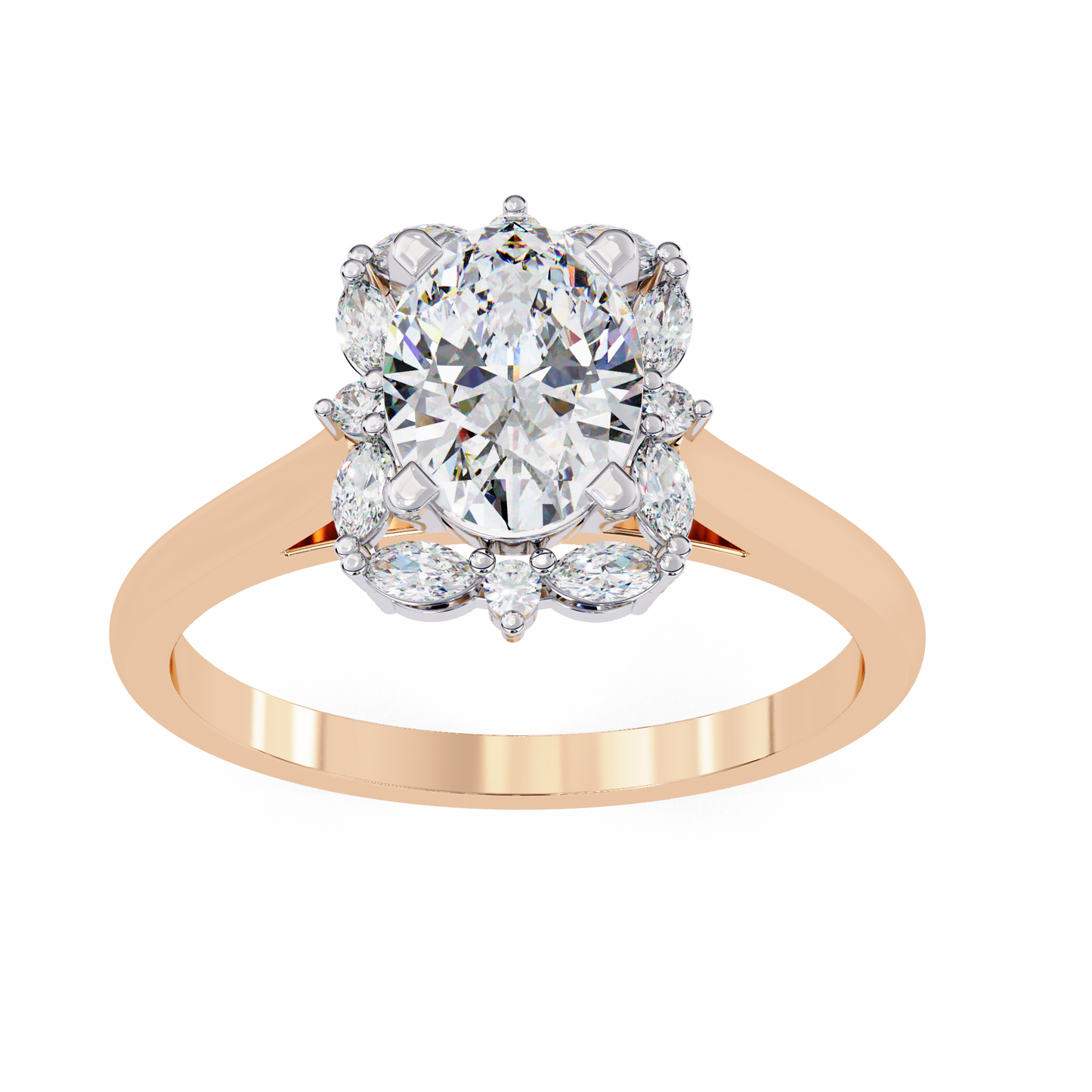 radiance cluster lab grown diamond ring