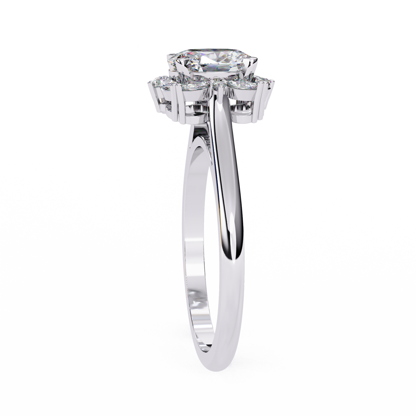 radiance cluster lab grown diamond ring