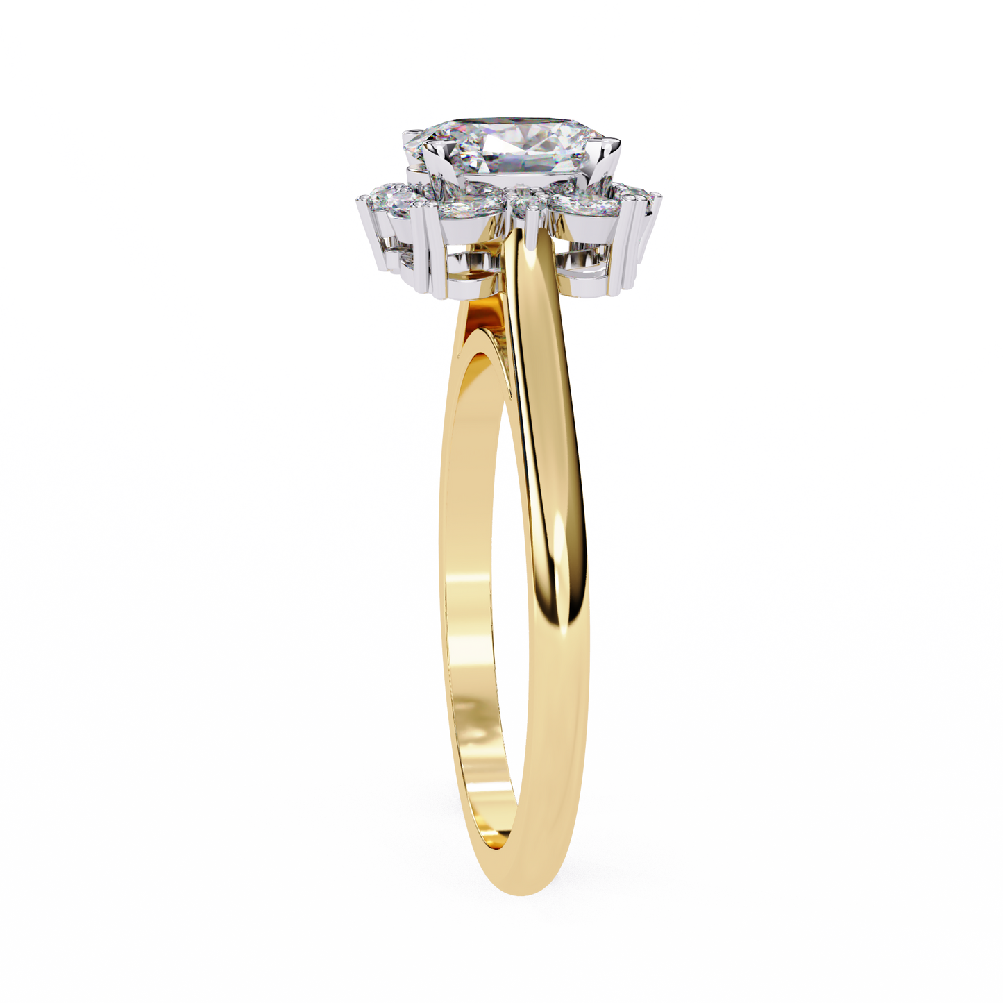 radiance cluster lab grown diamond ring