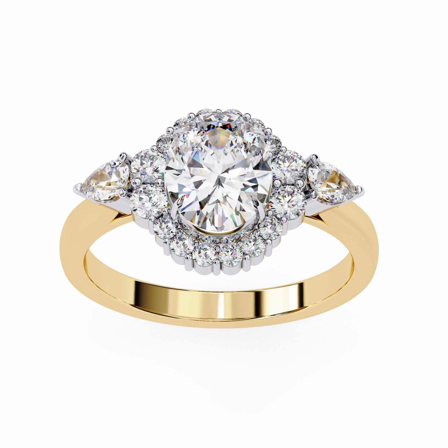 oval lab grown diamond ring