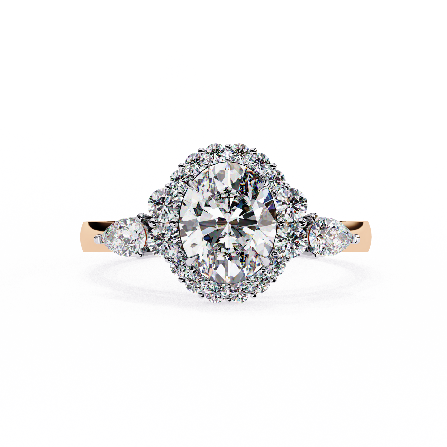 oval lab grown diamond ring