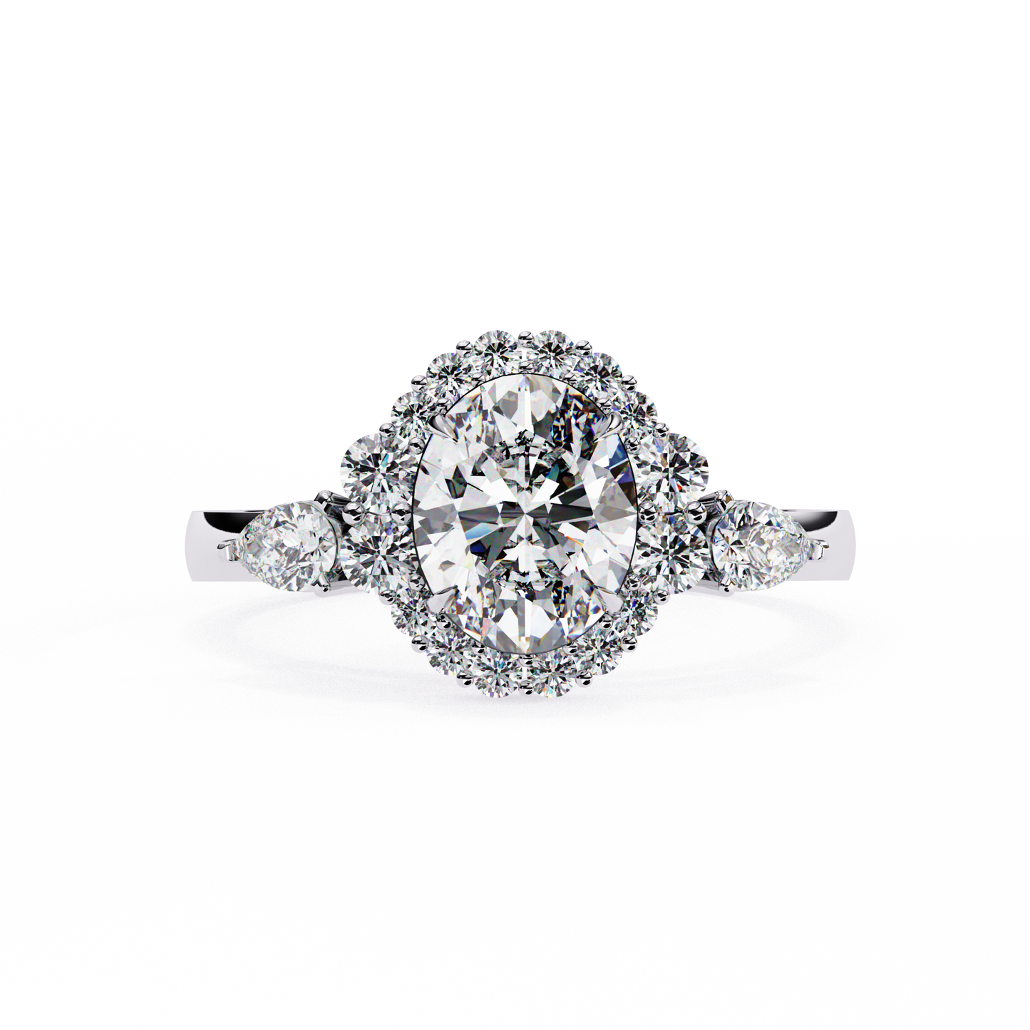 oval lab grown diamond ring