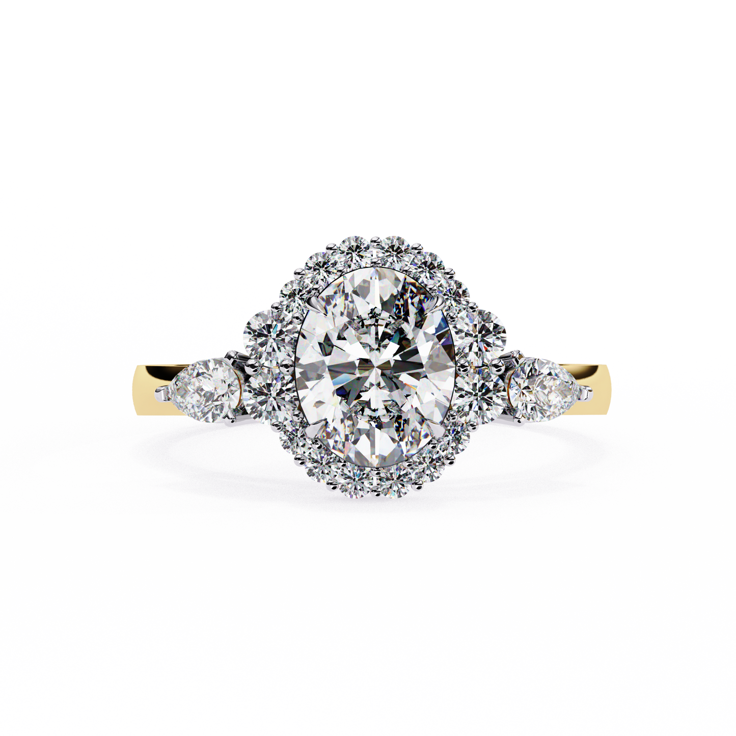 oval lab grown diamond ring