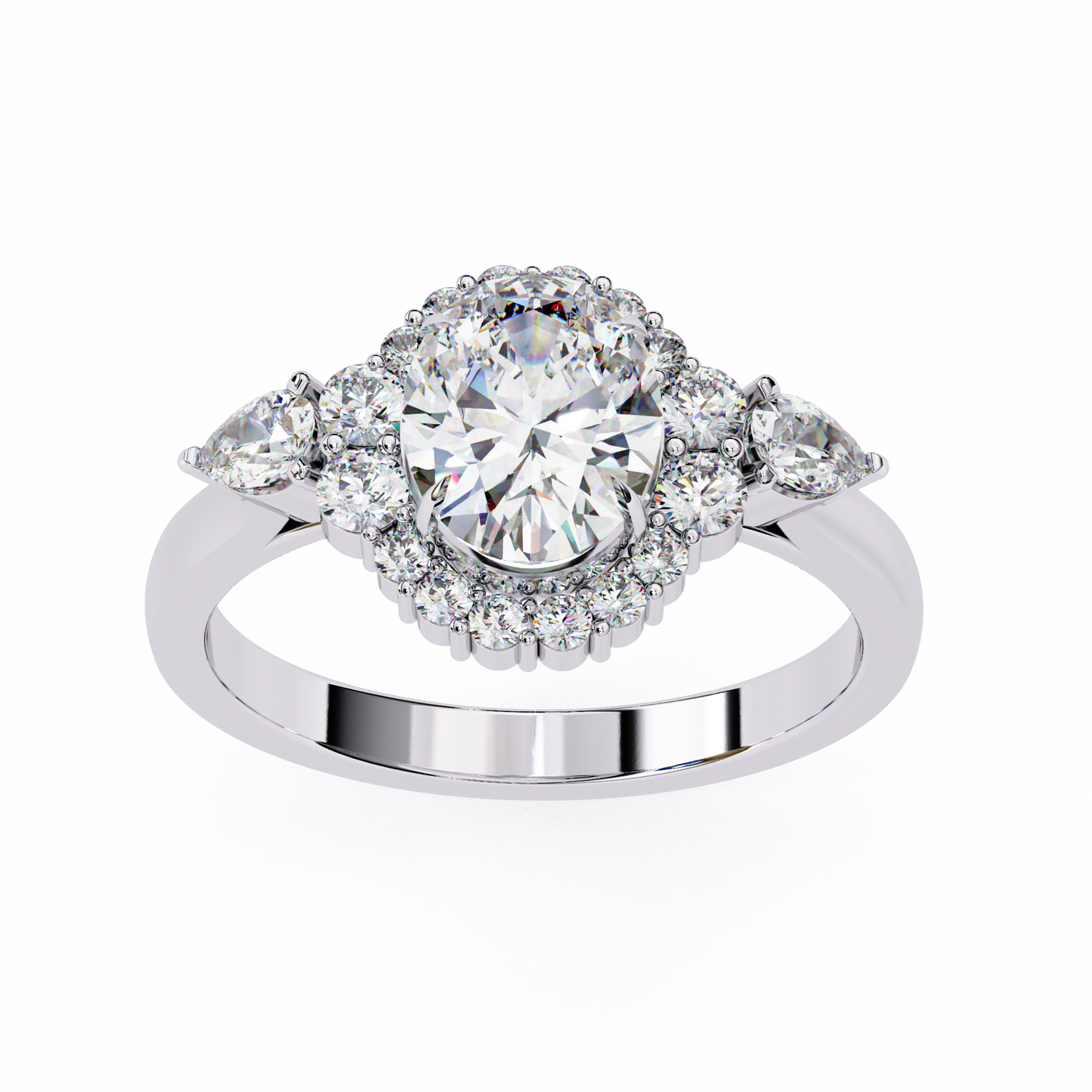 oval lab grown diamond ring