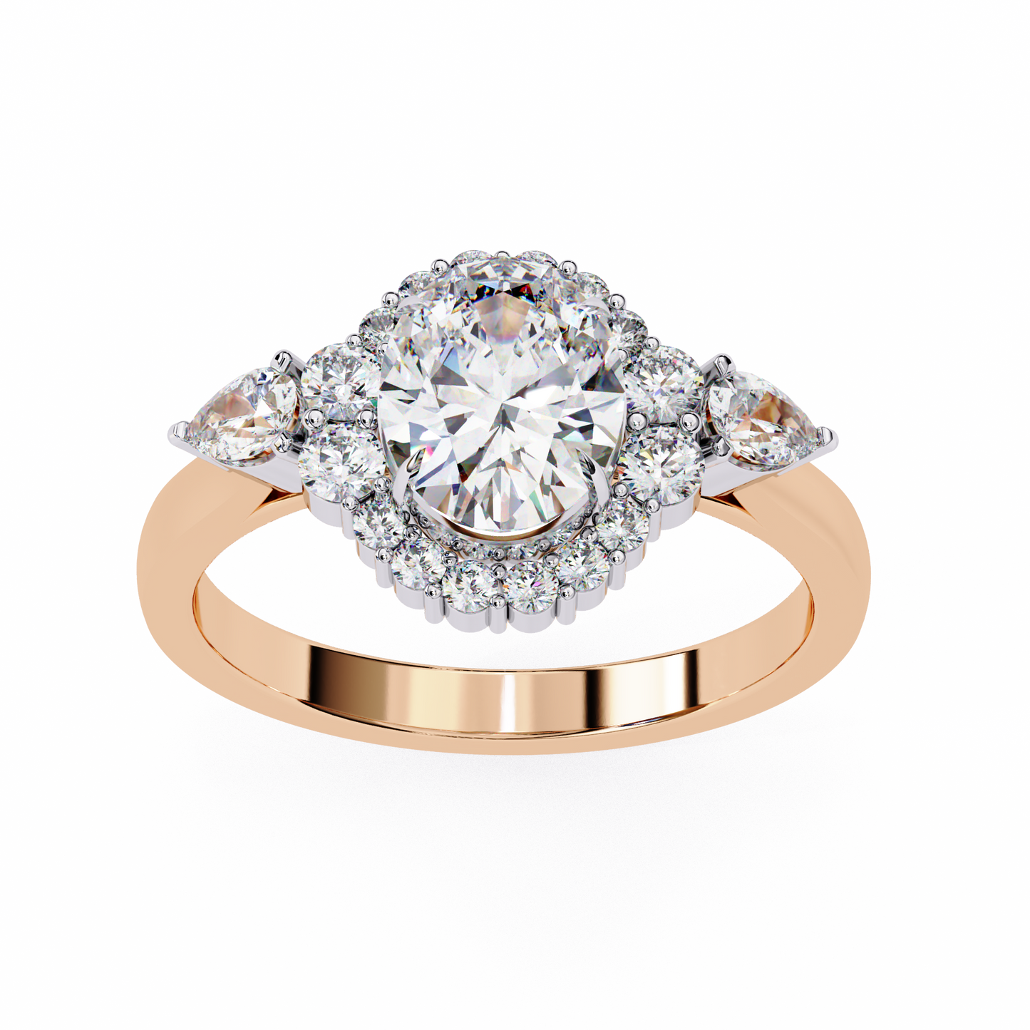 oval lab grown diamond ring