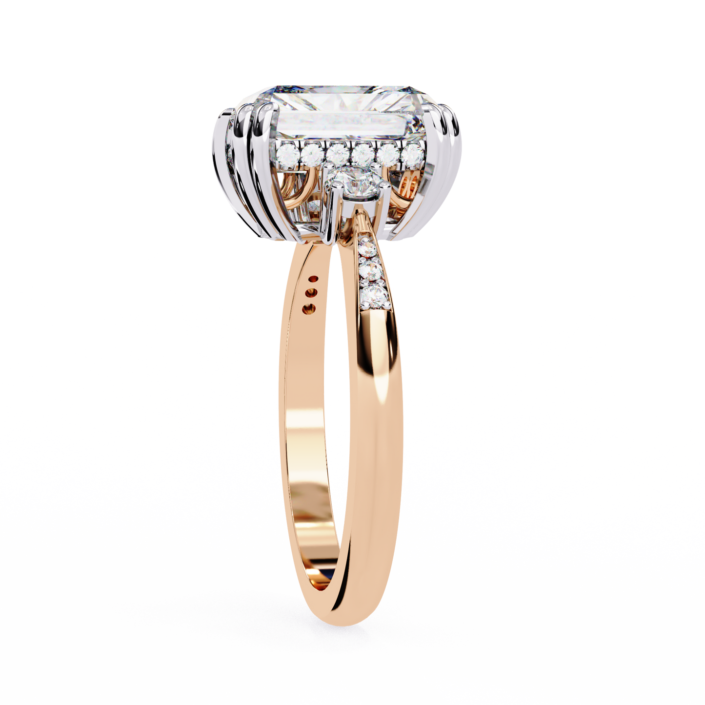 radiant majesty lab grown diamond ring