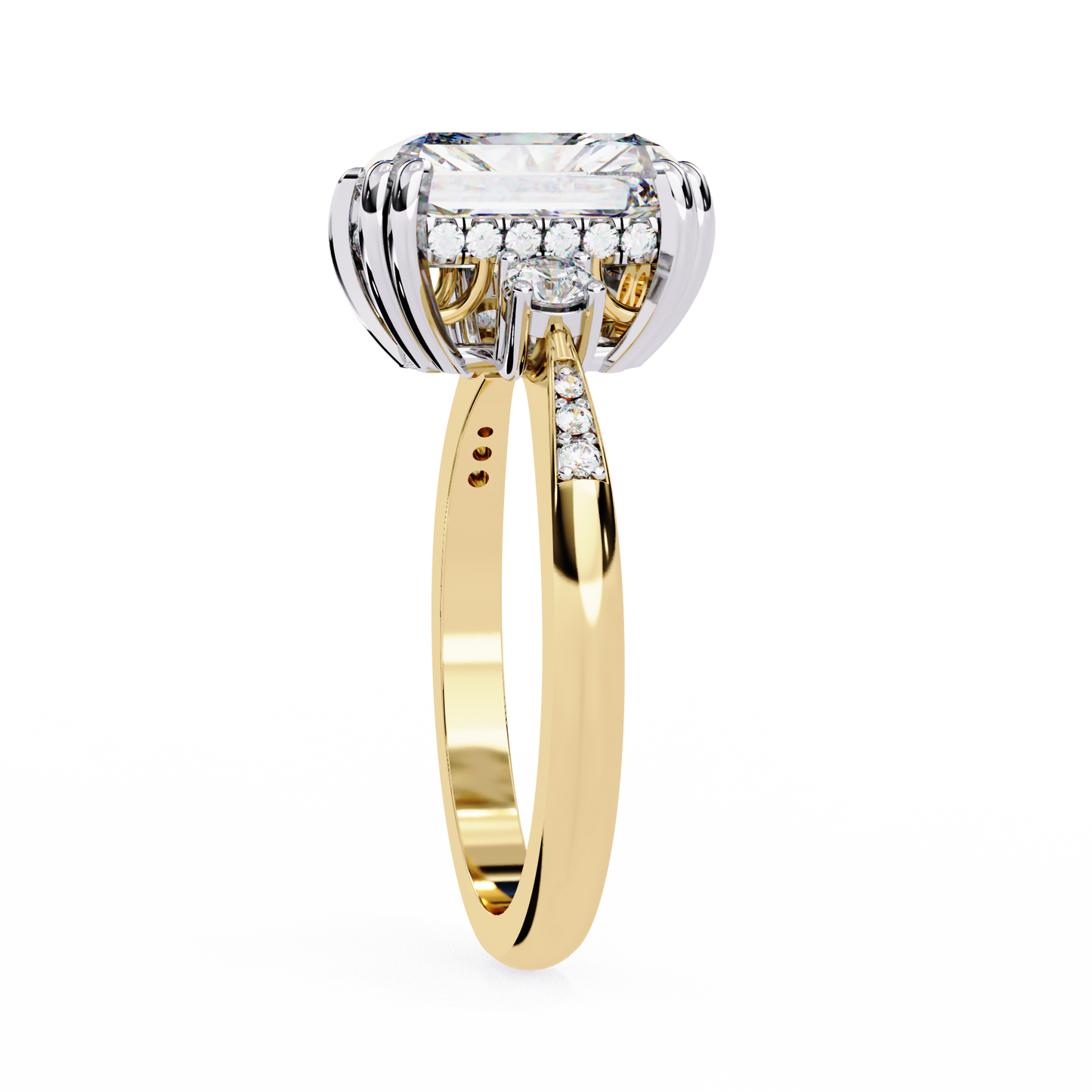 radiant majesty lab grown diamond ring