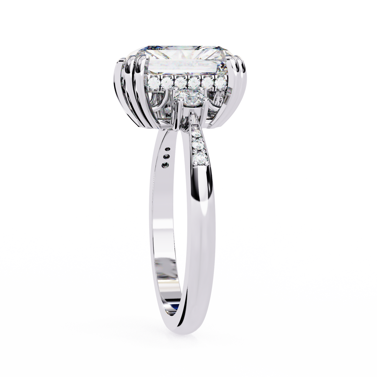 radiant majesty lab grown diamond ring