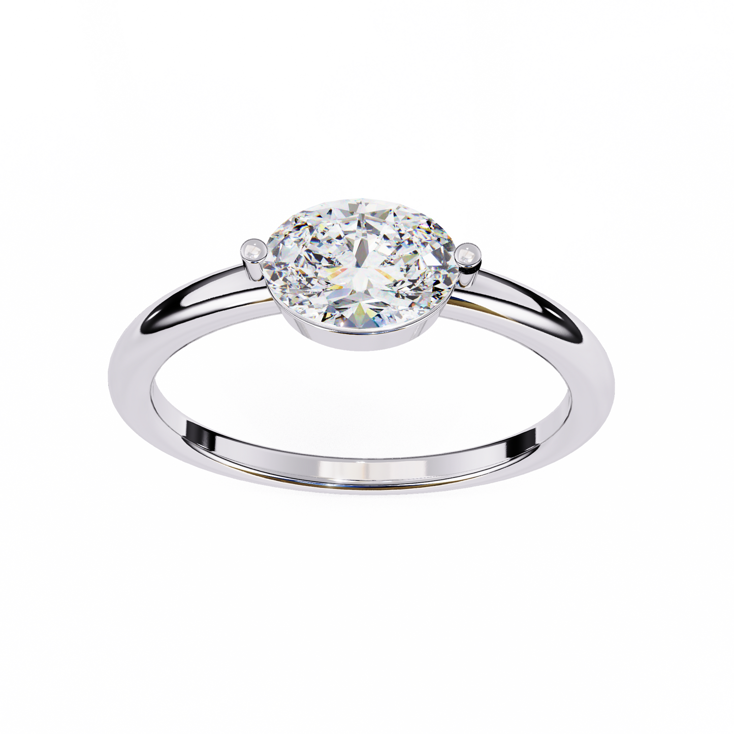 pure grace oval lab grown diamond ring