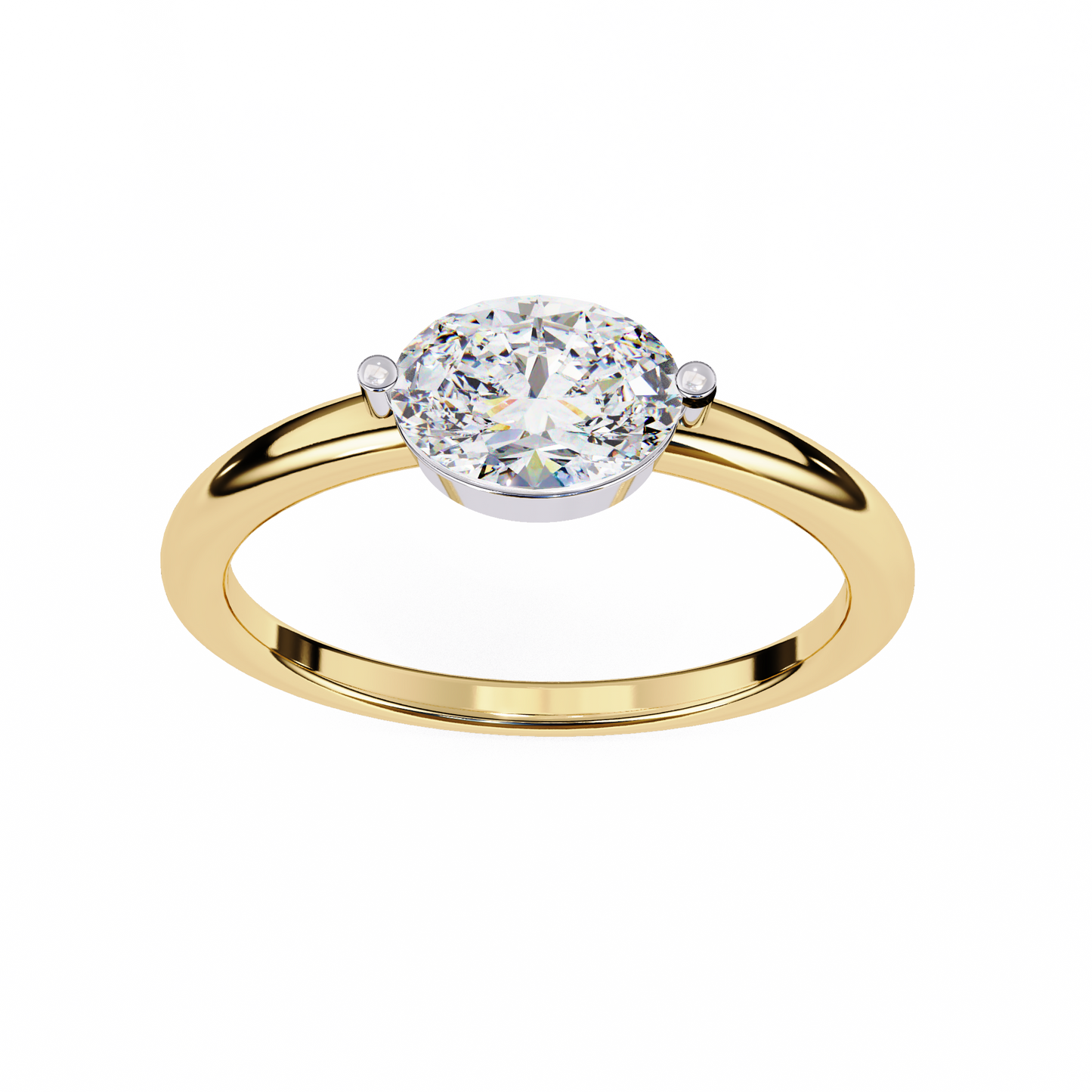 pure grace oval lab grown diamond ring