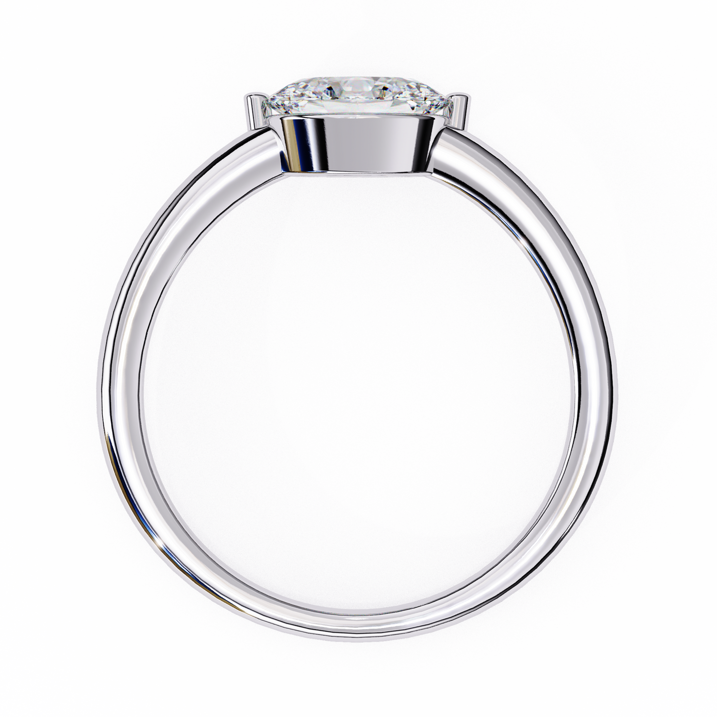pure grace oval lab grown diamond ring