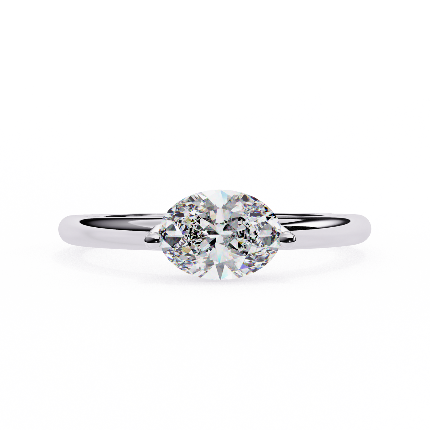 pure grace oval lab grown diamond ring