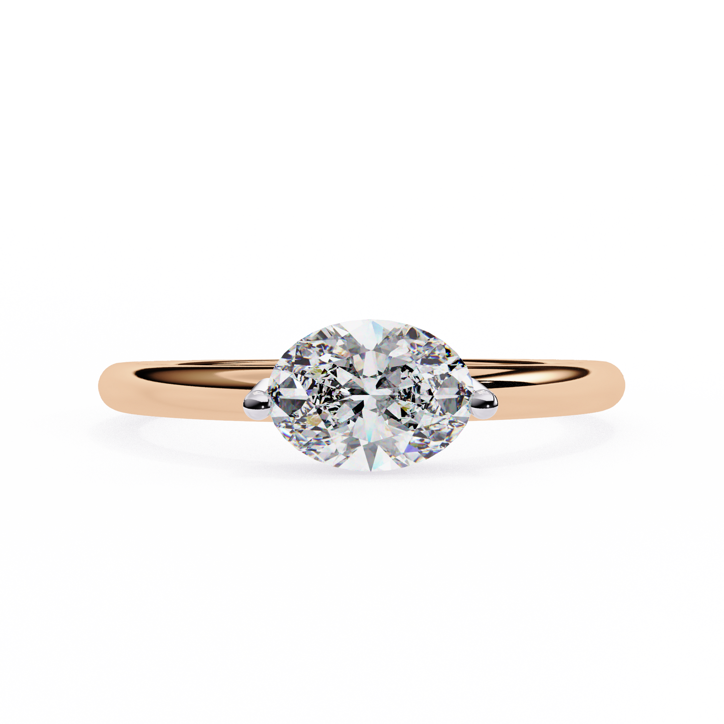 pure grace oval lab grown diamond ring