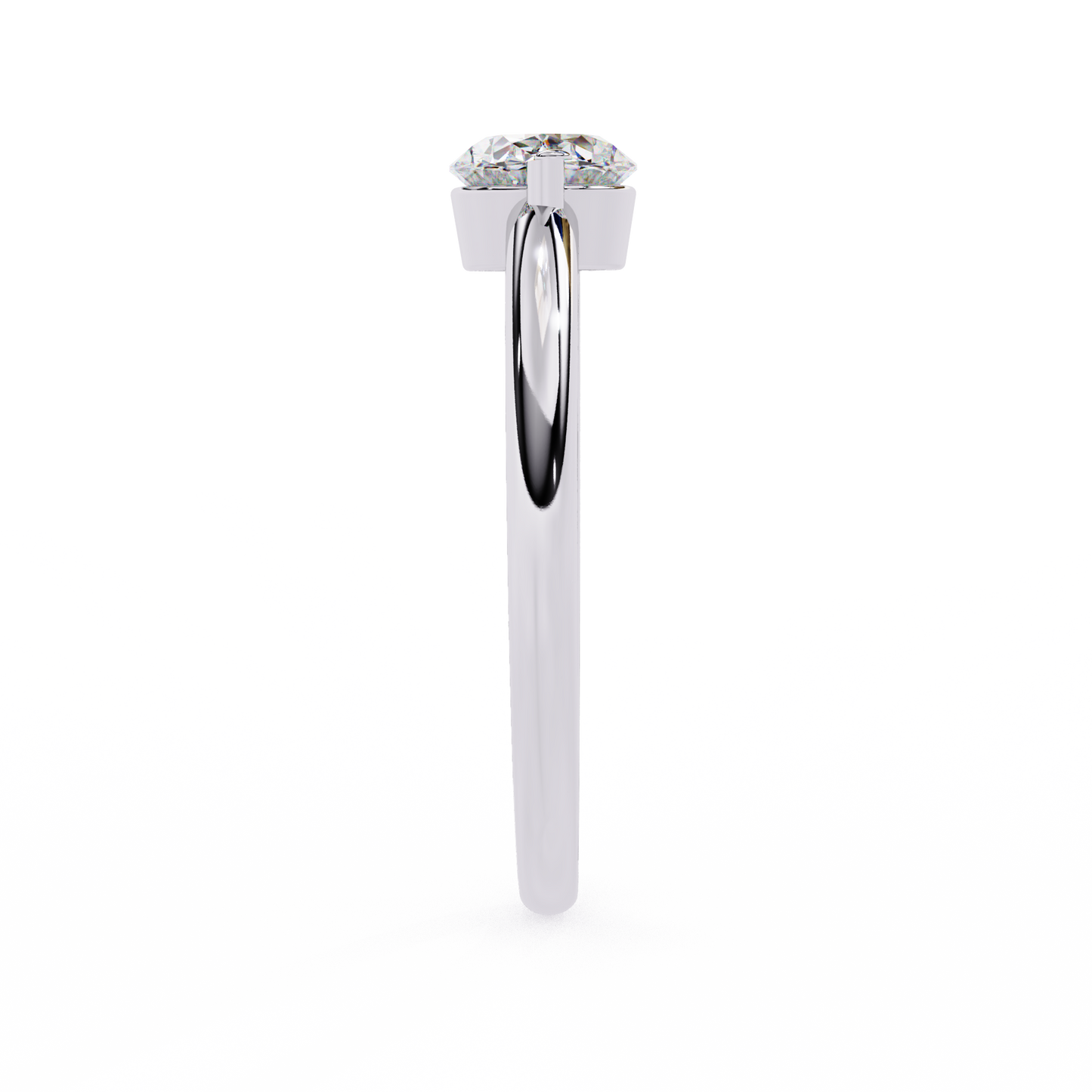 pure grace oval lab grown diamond ring