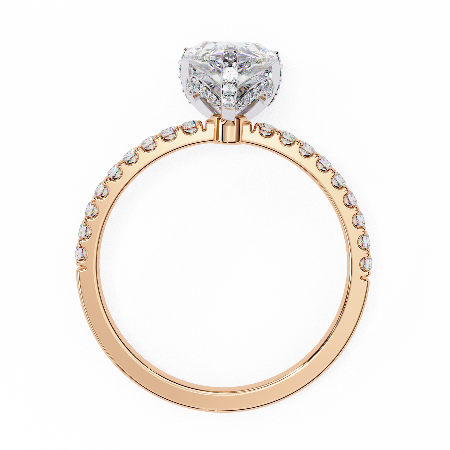 eternal drop pear lab grown diamond ring