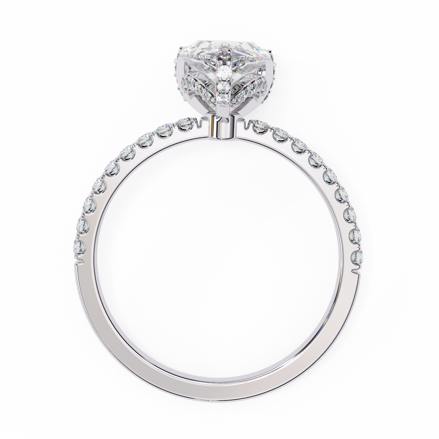 eternal drop pear lab grown diamond ring