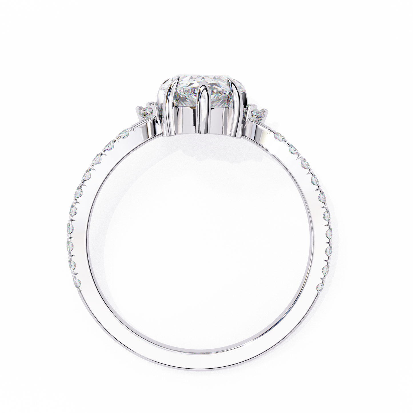 fleur radiance pear lab grown diamond ring