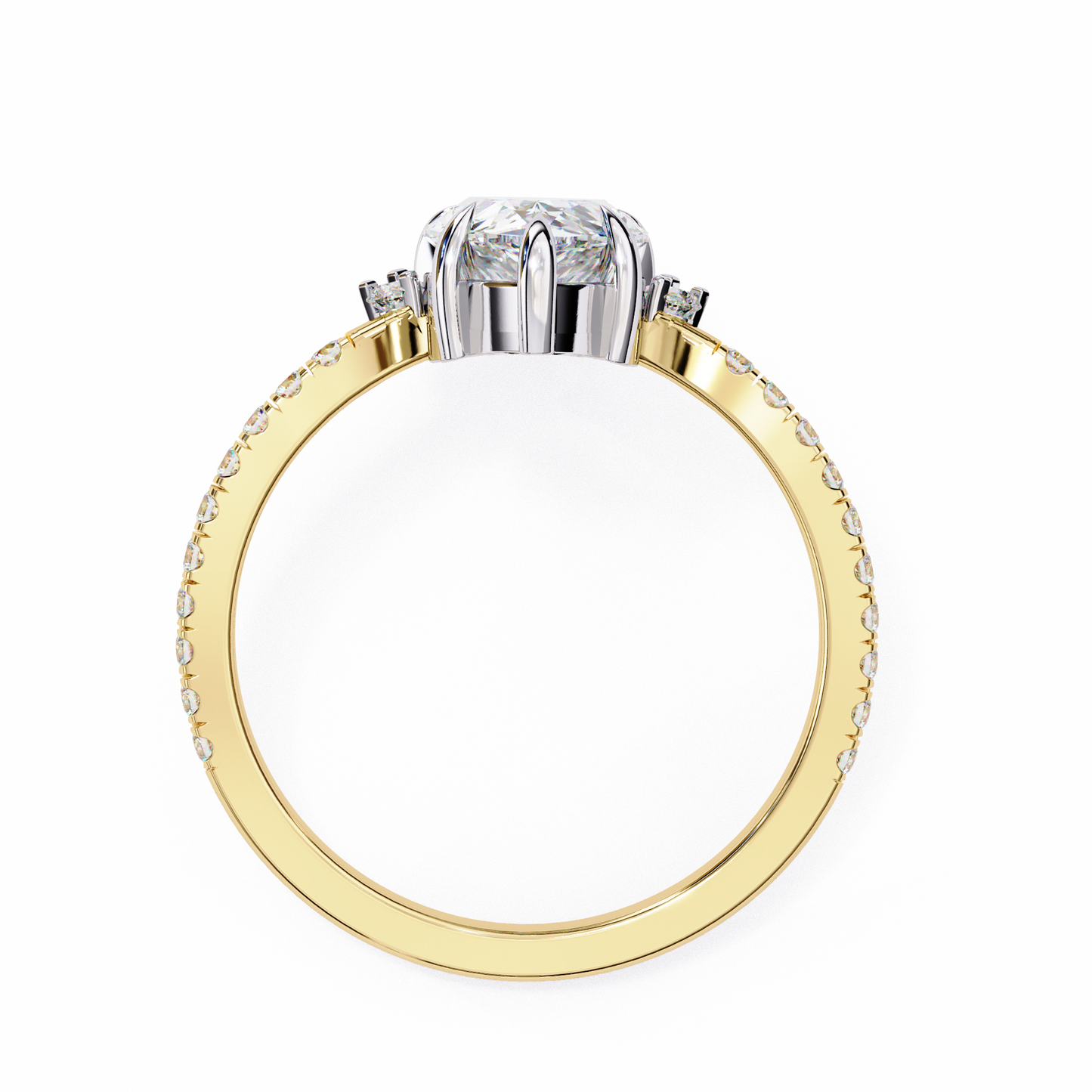 fleur radiance pear lab grown diamond ring