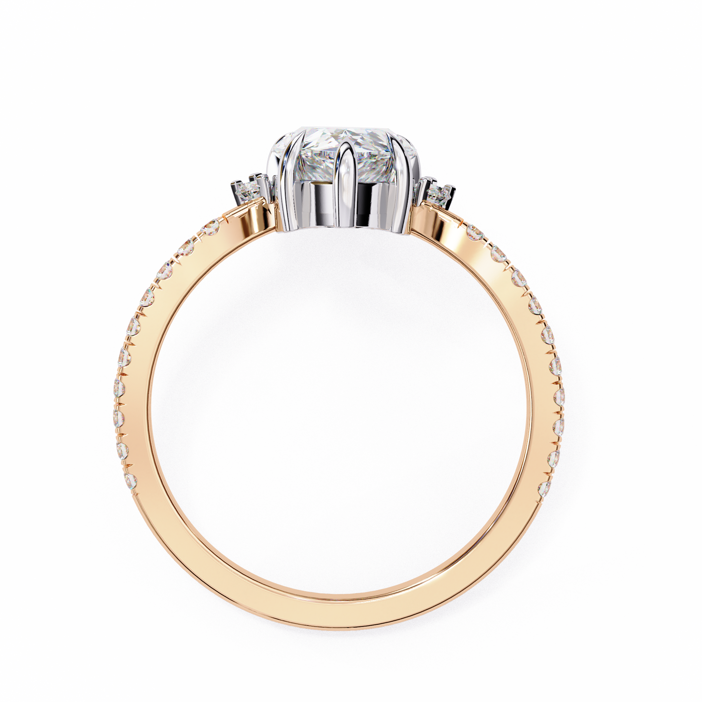 fleur radiance pear lab grown diamond ring