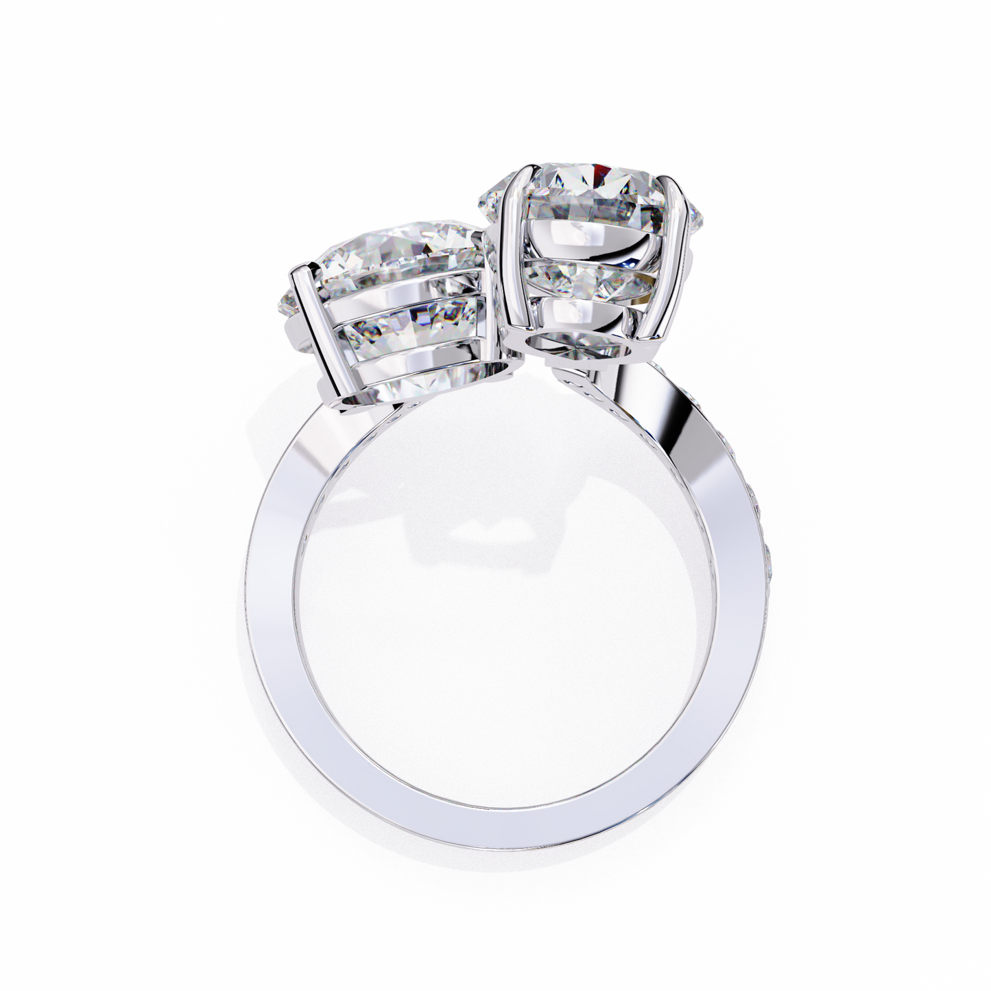 aurora duo lab grown diamond bypass ring