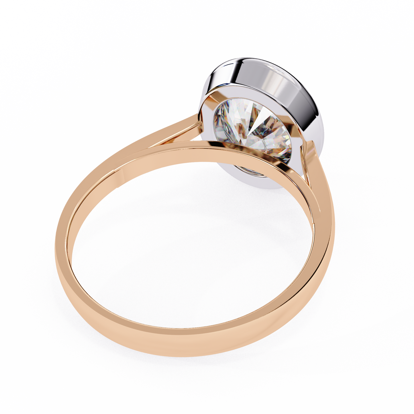 modern embrace oval lab grown diamond ring