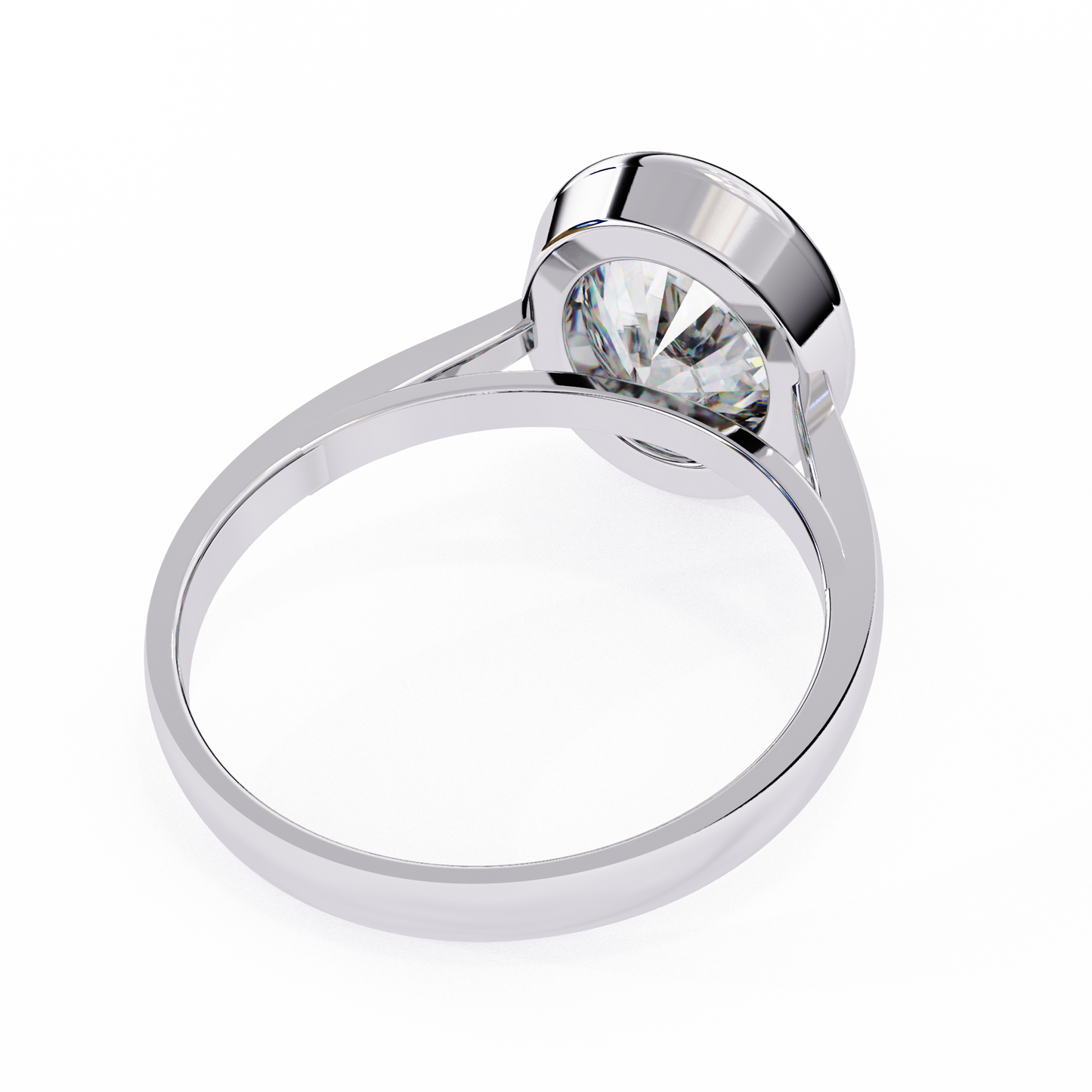 modern embrace oval lab grown diamond ring