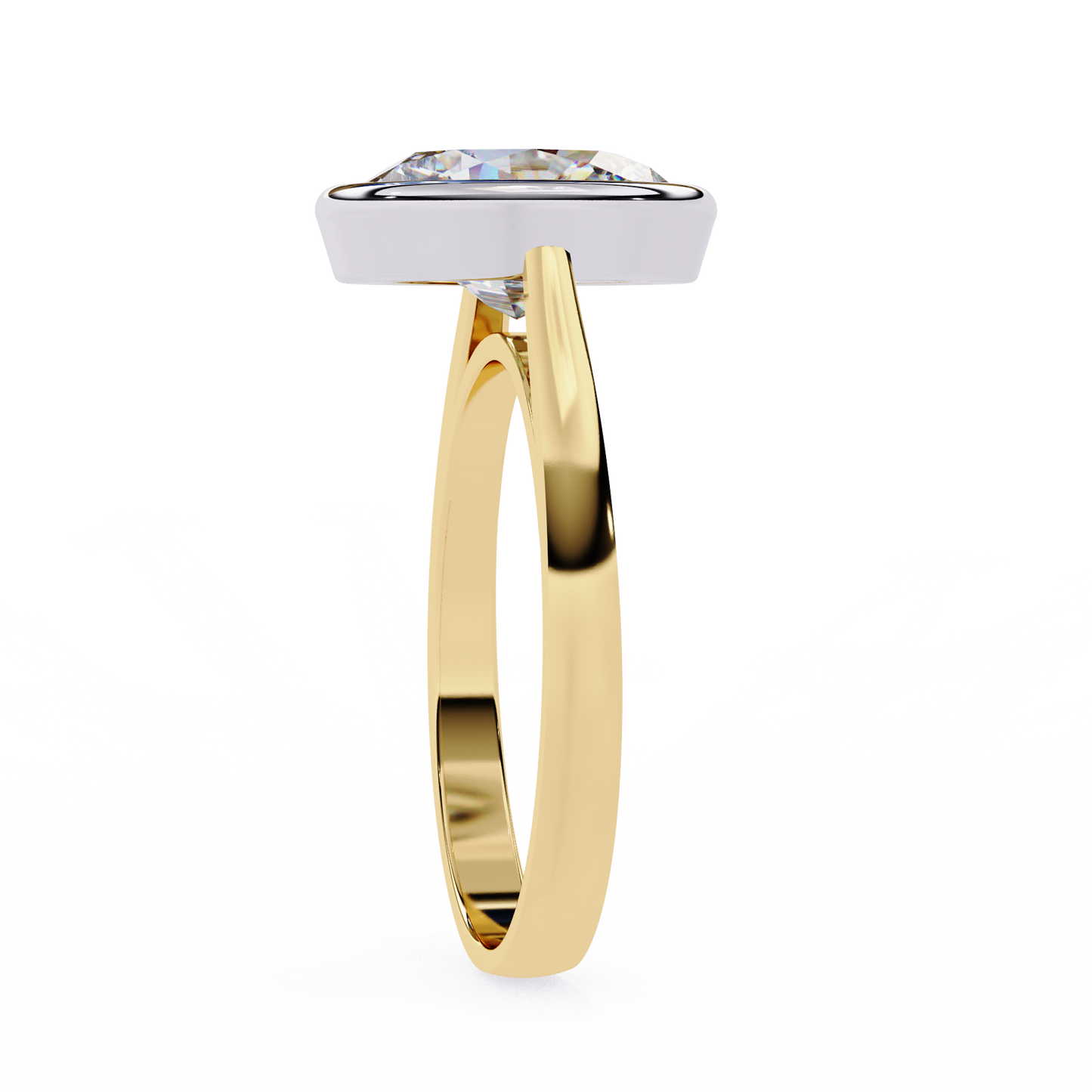 modern embrace oval lab grown diamond ring