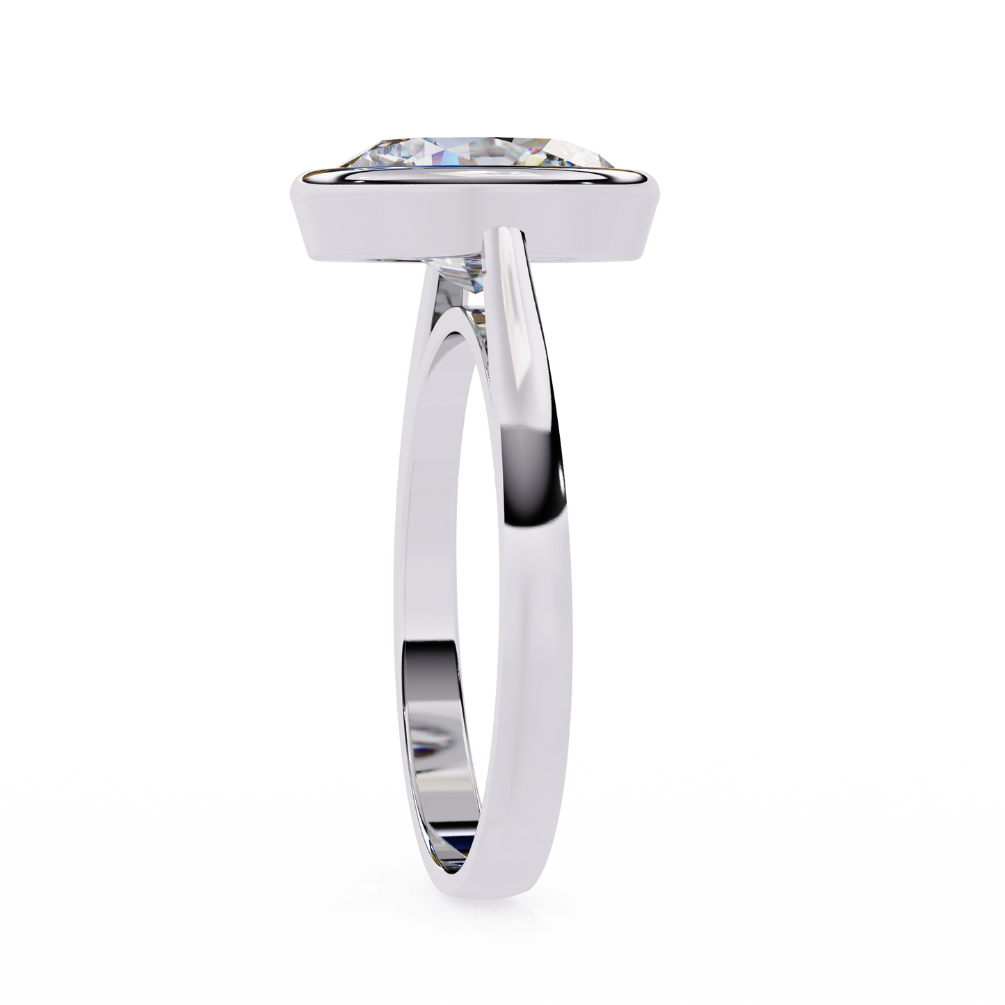 modern embrace oval lab grown diamond ring