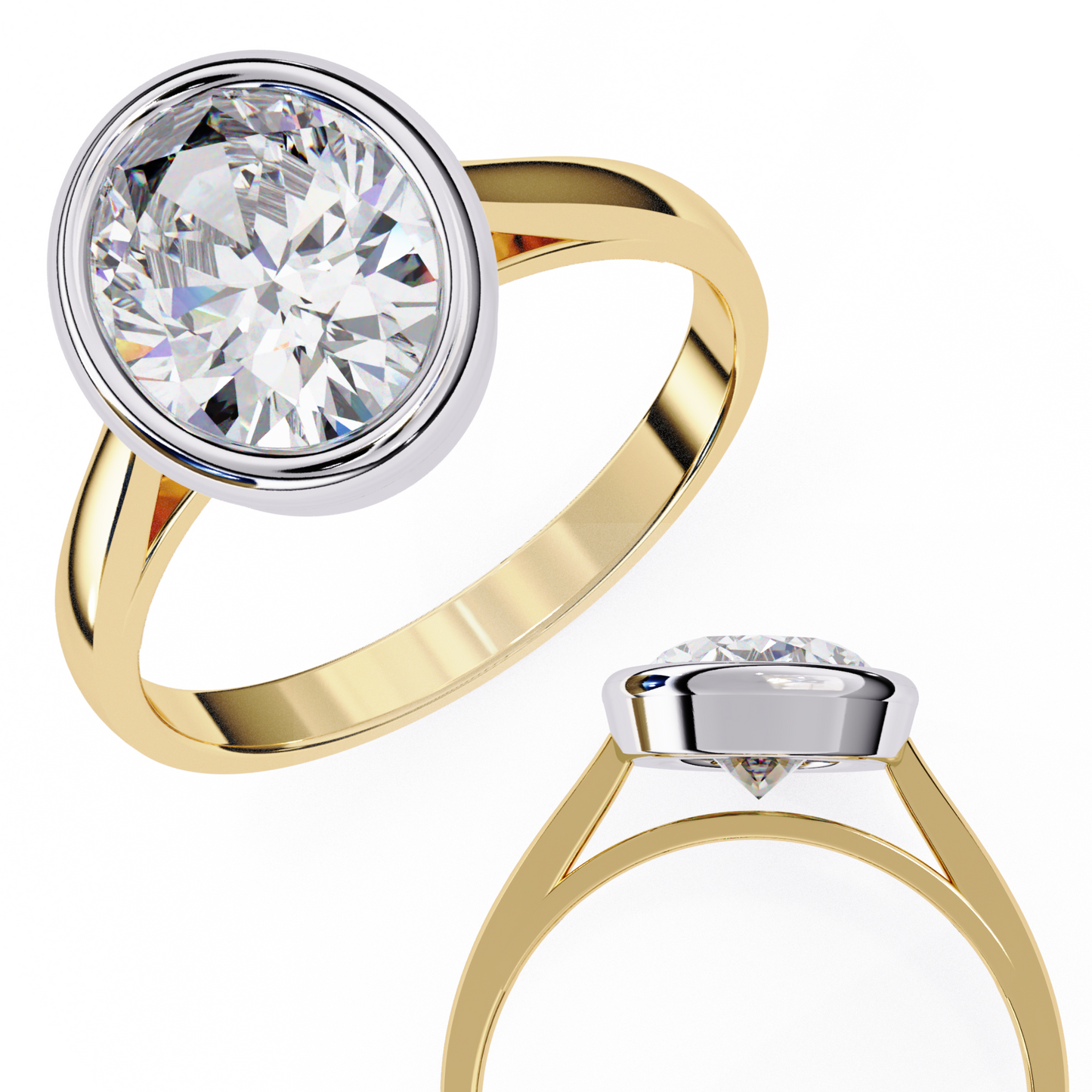 modern embrace oval lab grown diamond ring