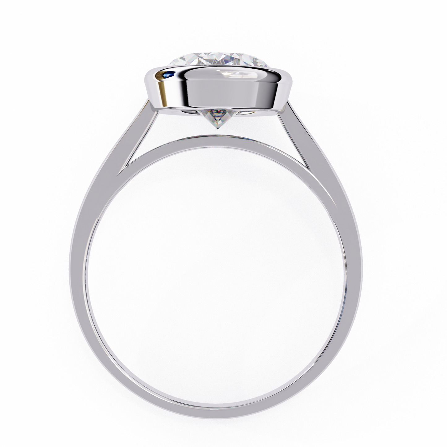 modern embrace oval lab grown diamond ring