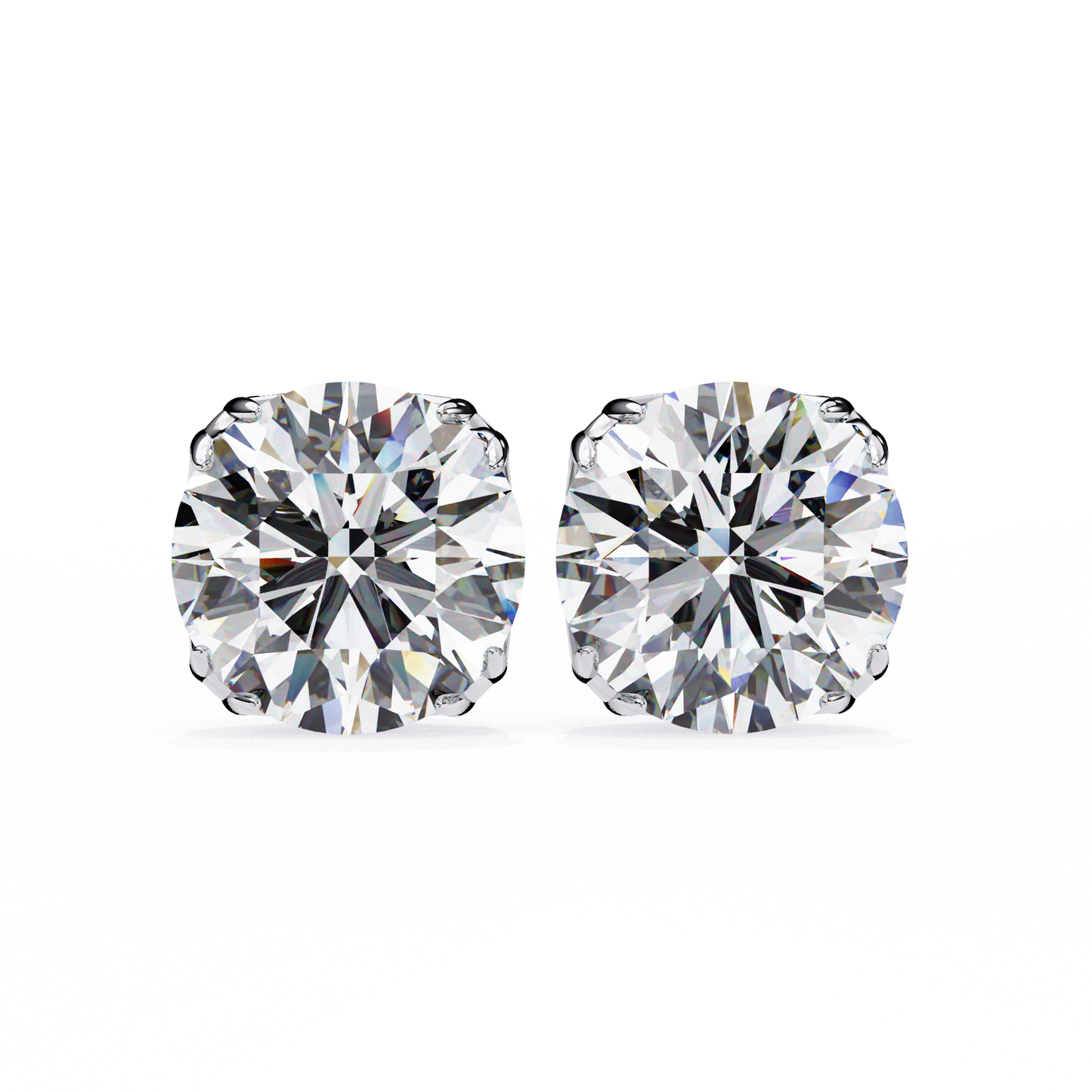 solstice six prong lab grown diamond studs